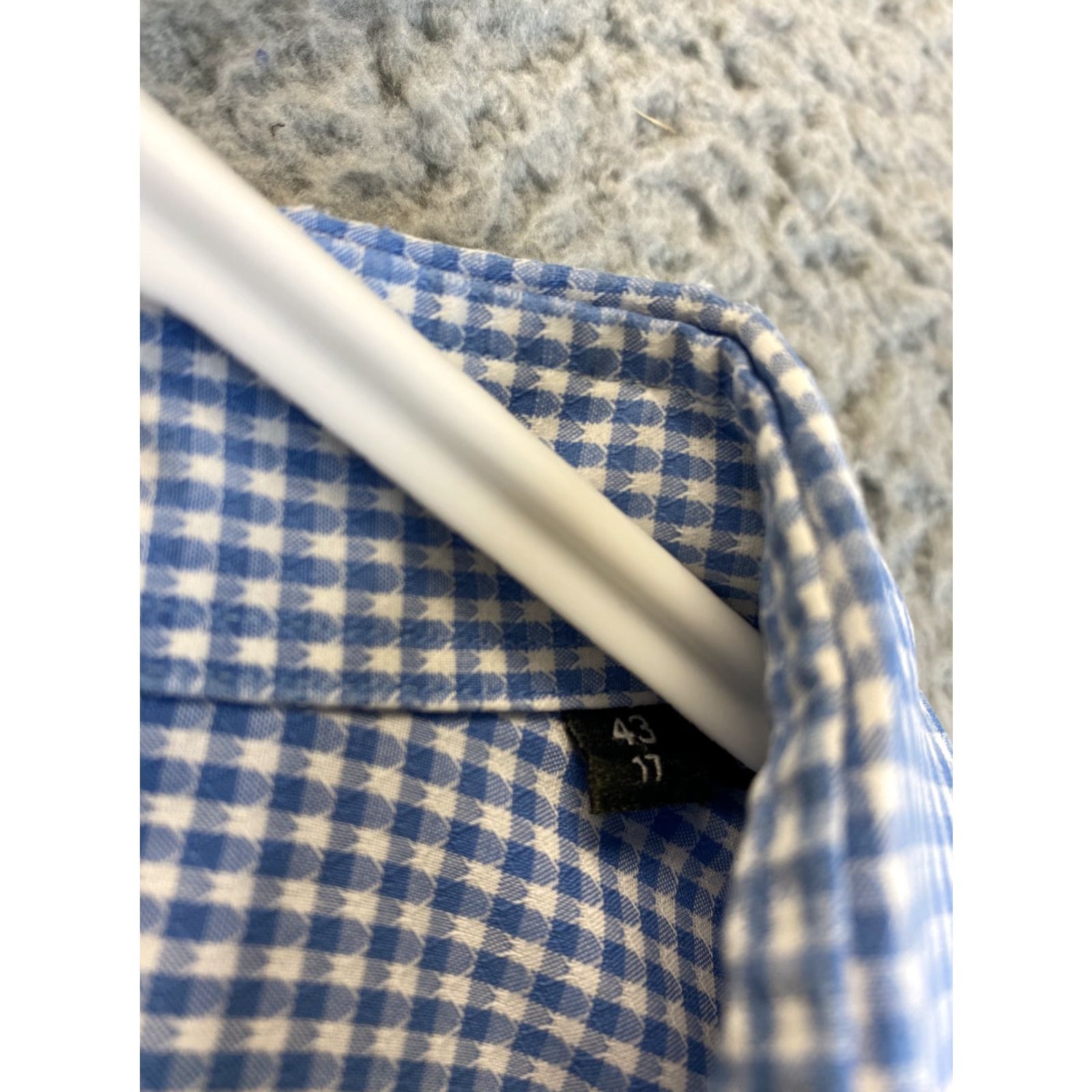 Hugo Boss Hugo Boss Shirt Men's 17 Slim Blue Striped Dress Shirt Button-Down Casual Business USA Size US XL / EU 56 / 4 - 7 Thumbnail