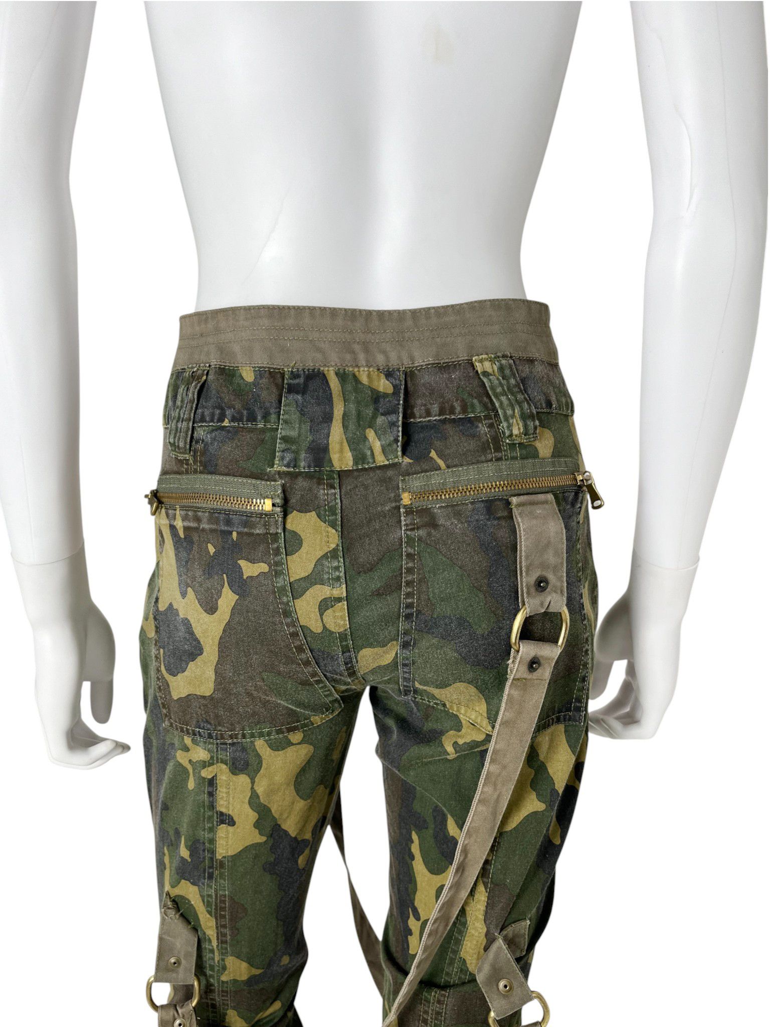 Dolce & Gabbana F/W 2003 Bondage Parachute Camo Pants Size 27" / US 4 / IT 40 - 8 Thumbnail