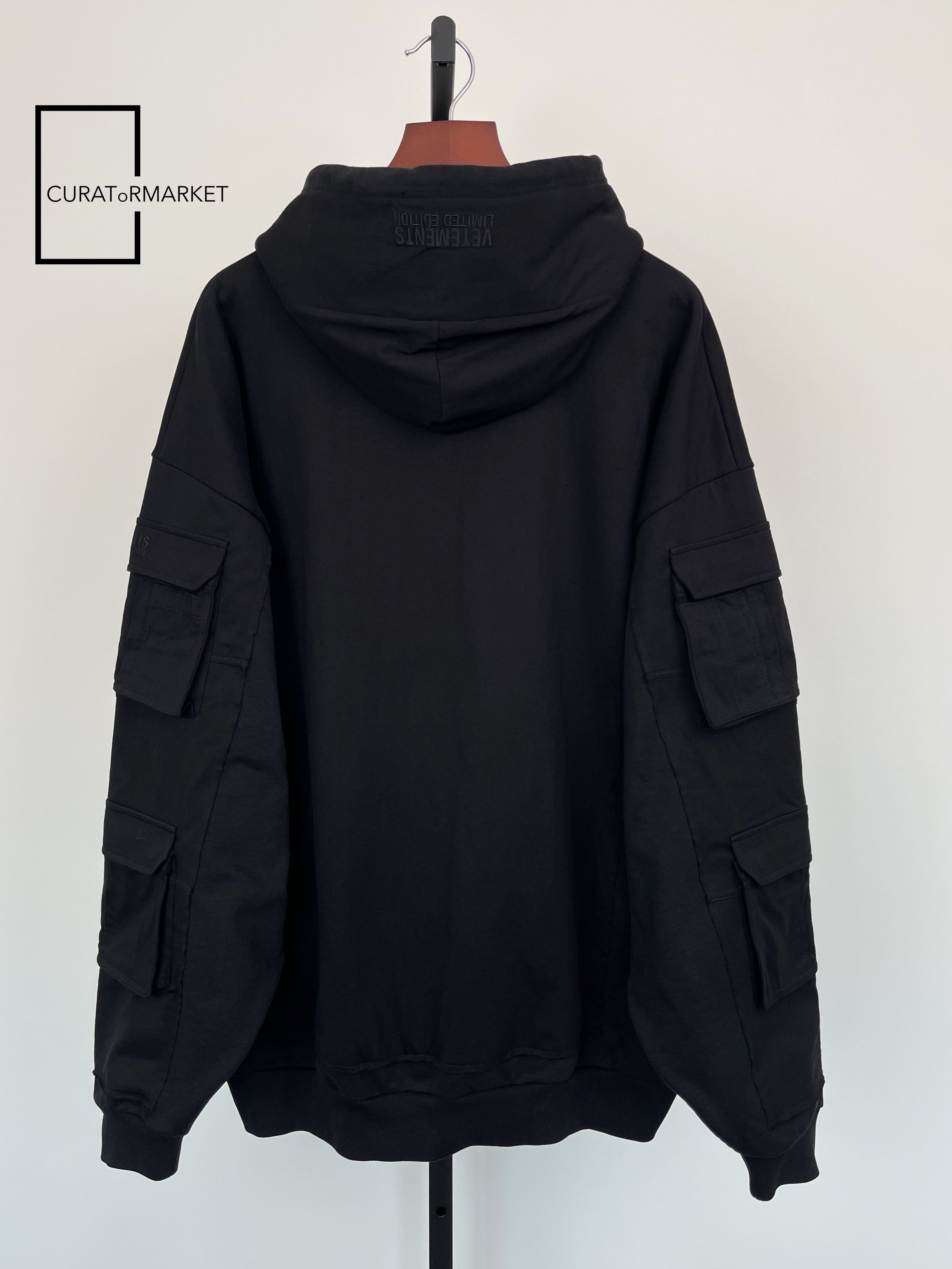 Vetements GRAIL Multi Cargo Pocket Zip Army Military Black Hoodie SS24 Size US XS / EU 42 / 0 - 6 Thumbnail