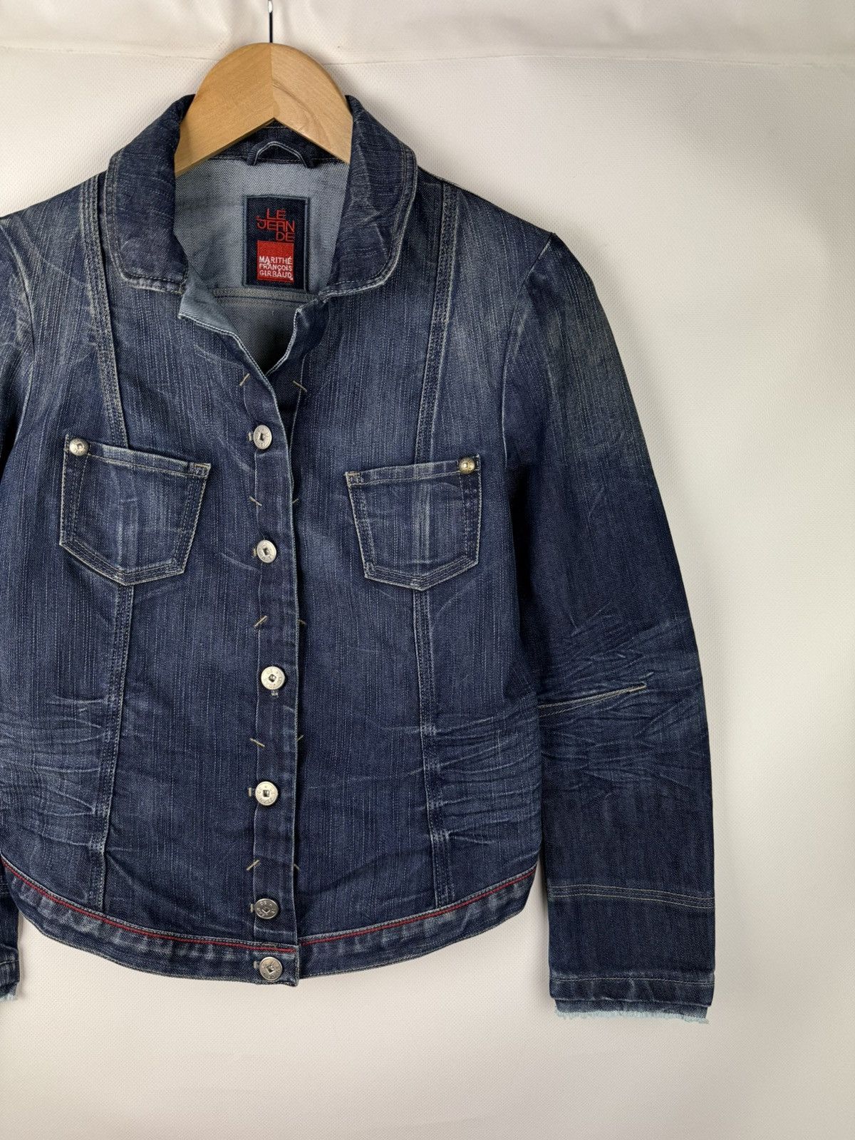 Marithe + Francois Girbaud × Vintage Marithe Francois Girbaud Vintage Avant-garde Denim Jacket Size S / US 4 / IT 40 - 3 Thumbnail