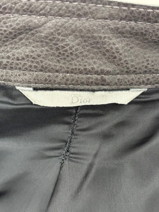 Dior 2010s Dior Grey Asymmetrical Leather Biker Jacket by Kris Van Assche Size US S / EU 44-46 / 1 - 16 Thumbnail