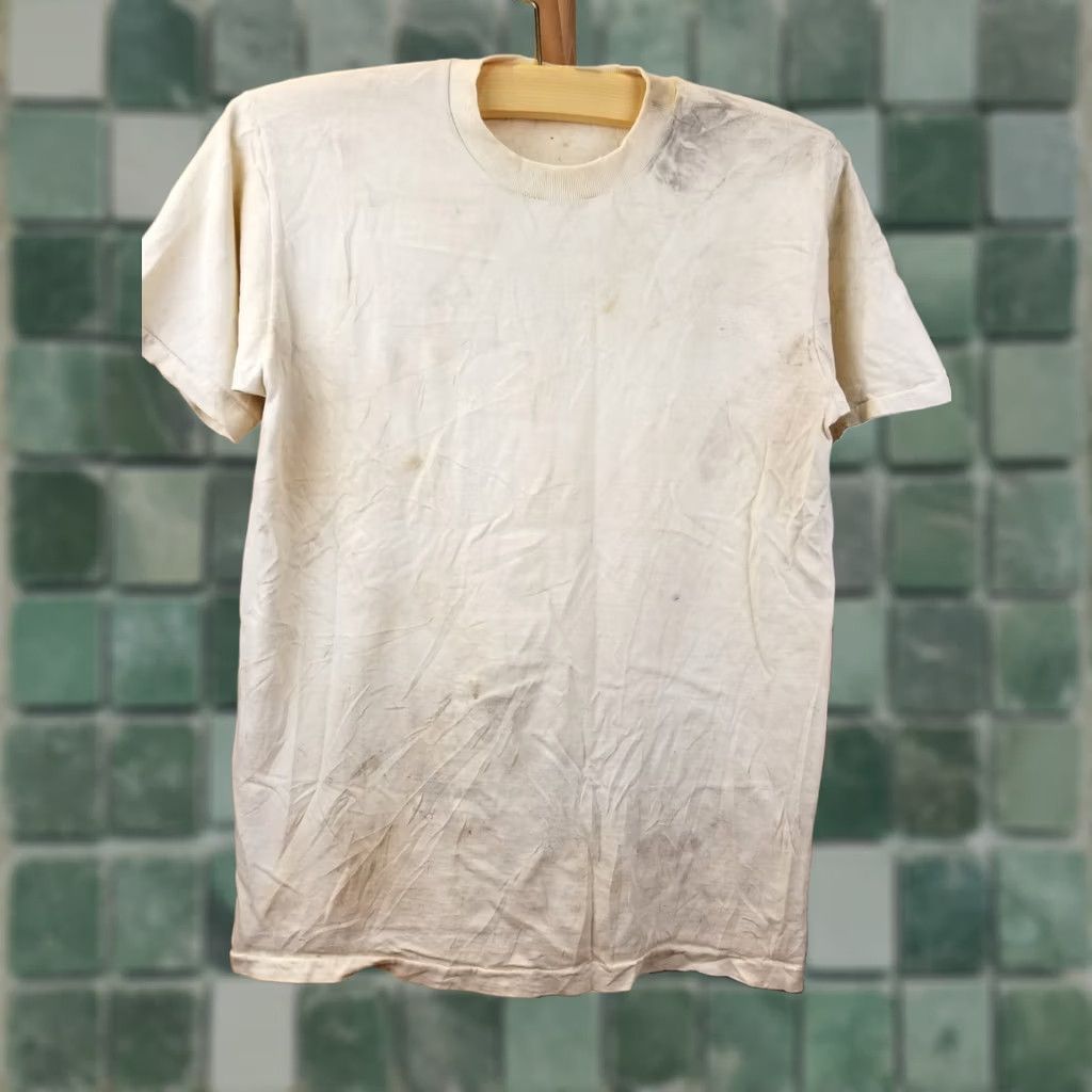 Penn VINTAGE 70' JC PENNEY TRASHED DISTRESSE WHITE T-SHIRT SZ MEDIUM Shirt Men XS? Size US M / EU 48-50 / 2 - 1 Thumbnail