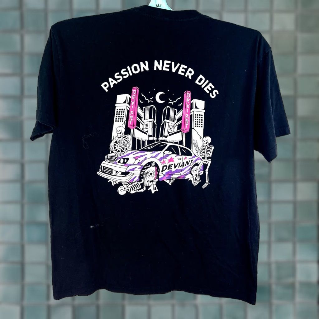Vintage Deviant Pashion Never Dies T-Shirt Adult XL Black Men Graphic ...