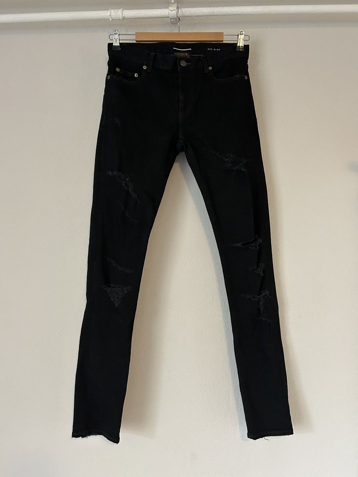 エディ期 SAINT LAURENT destroy denim Saint Laurent - Distressed Denim Jacket | HBX - Globally