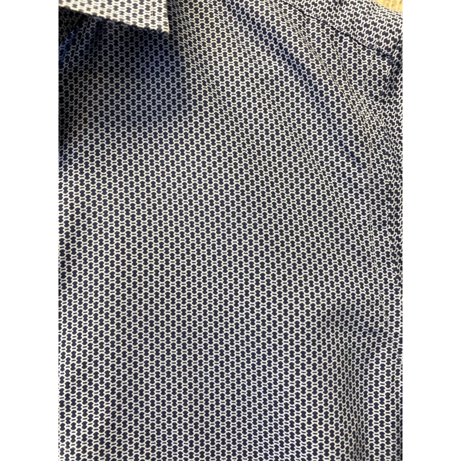 Banana Republic VINTAGE Banana Republic Shirt Button-Up Long Sleeve Men S Blue Geometric Pattern All Seasons Size US S / EU 44-46 / 1 - 4 Thumbnail