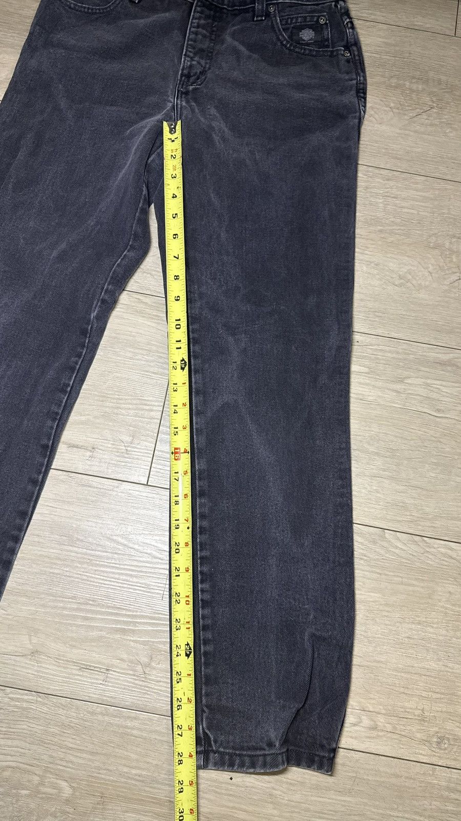 Harley Davidson Y2K 2000s Harley Davidson Black Denim Jean Straight Baggy Size US 34 / EU 50 - 7 Thumbnail