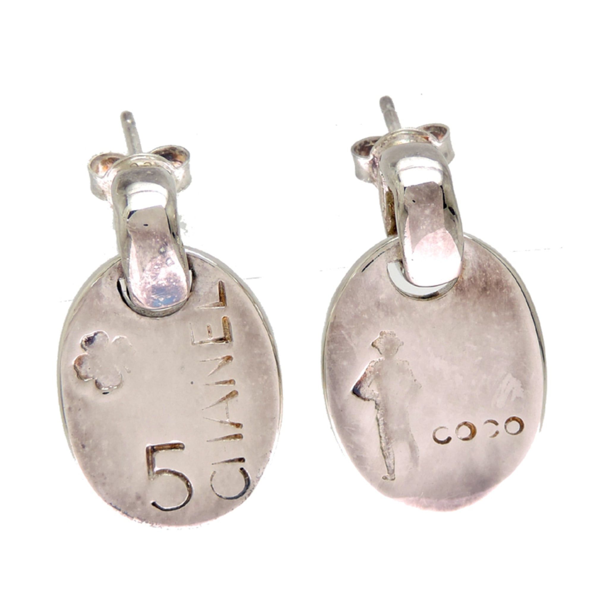 Chanel Chanel Clover No. 5 Women's Earrings, Sterling Silver 925 Size ONE SIZE - 1 Thumbnail