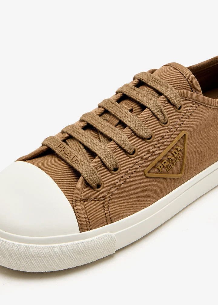 Prada o1la1rc1a0925 Cork Fabric Sneakers in Beige/White Size US 10 / EU 43 - 4 Thumbnail