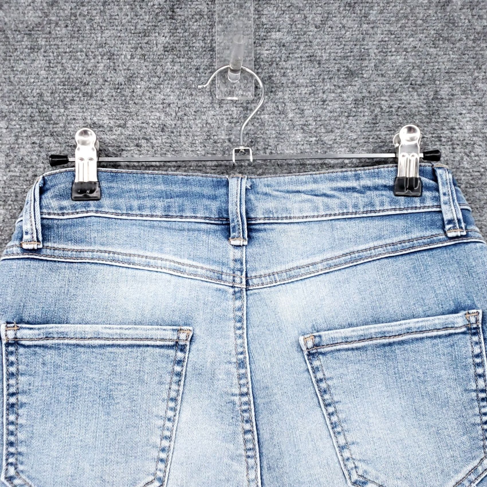 Vintage Sincerely Jules Shorts Womens 3/26 Denim Button Fly Hot Pants, Blue, Junior, 26in Waist, 3, Regular Fit Size 26" / US 2 / IT 38 - 6 Thumbnail