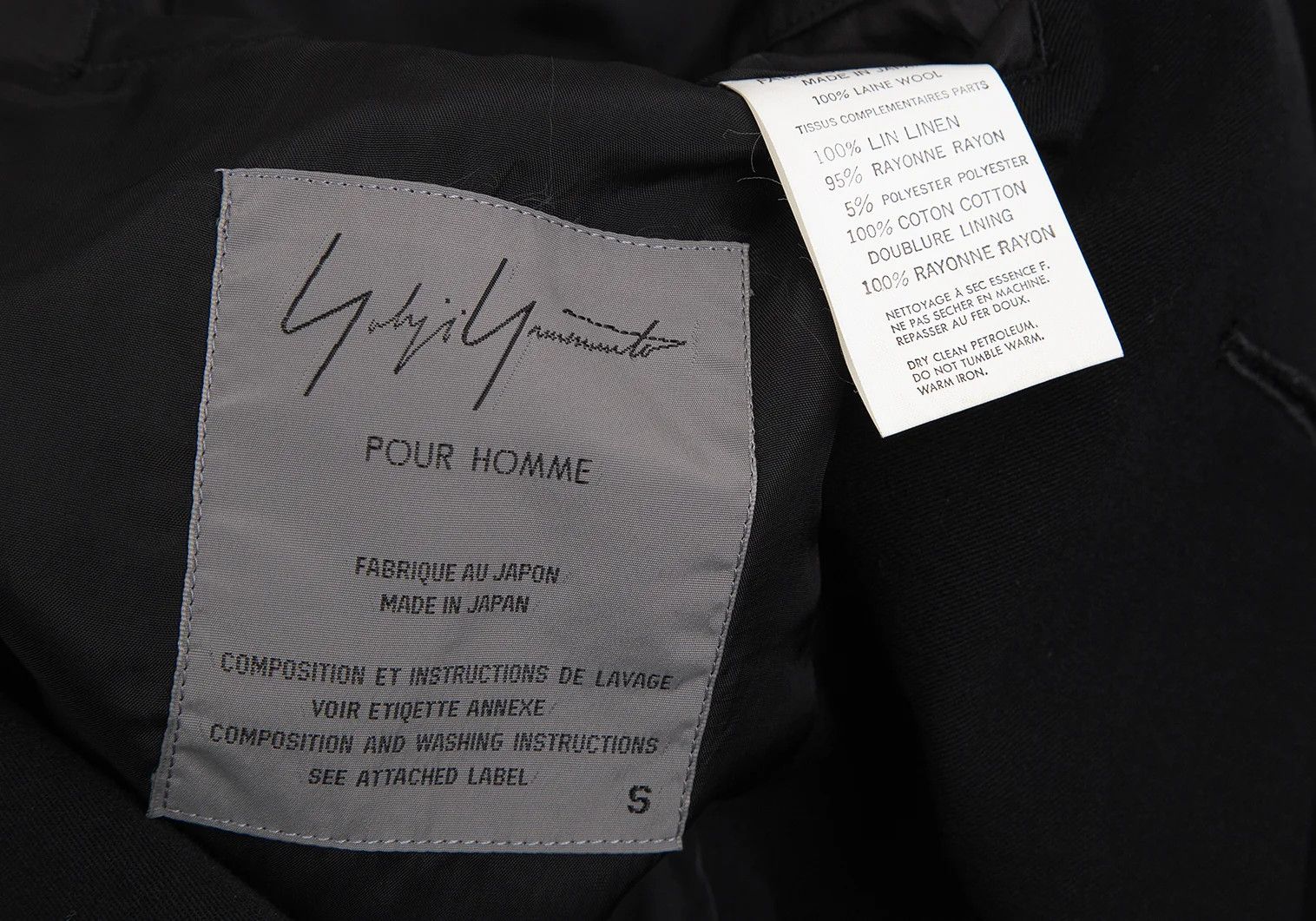 Yohji Yamamoto Yohji Yamamoto Japanese Fabric Wool Gabardine Jacket Size US S / EU 44-46 / 1 - 17 Thumbnail