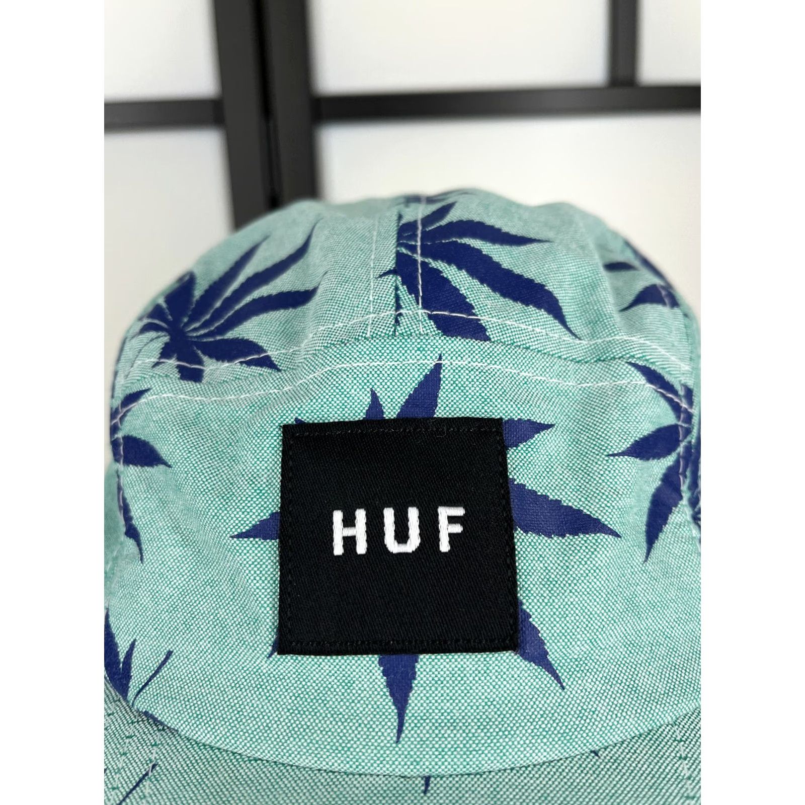 Huf HUF Hat Cap Strap Back Adult One Size Blue Marijuana Leaf Print Skate Cotton - 5 Panel - Men - Twill - Solid Pattern - Beach 90s Size ONE SIZE - 2 Thumbnail