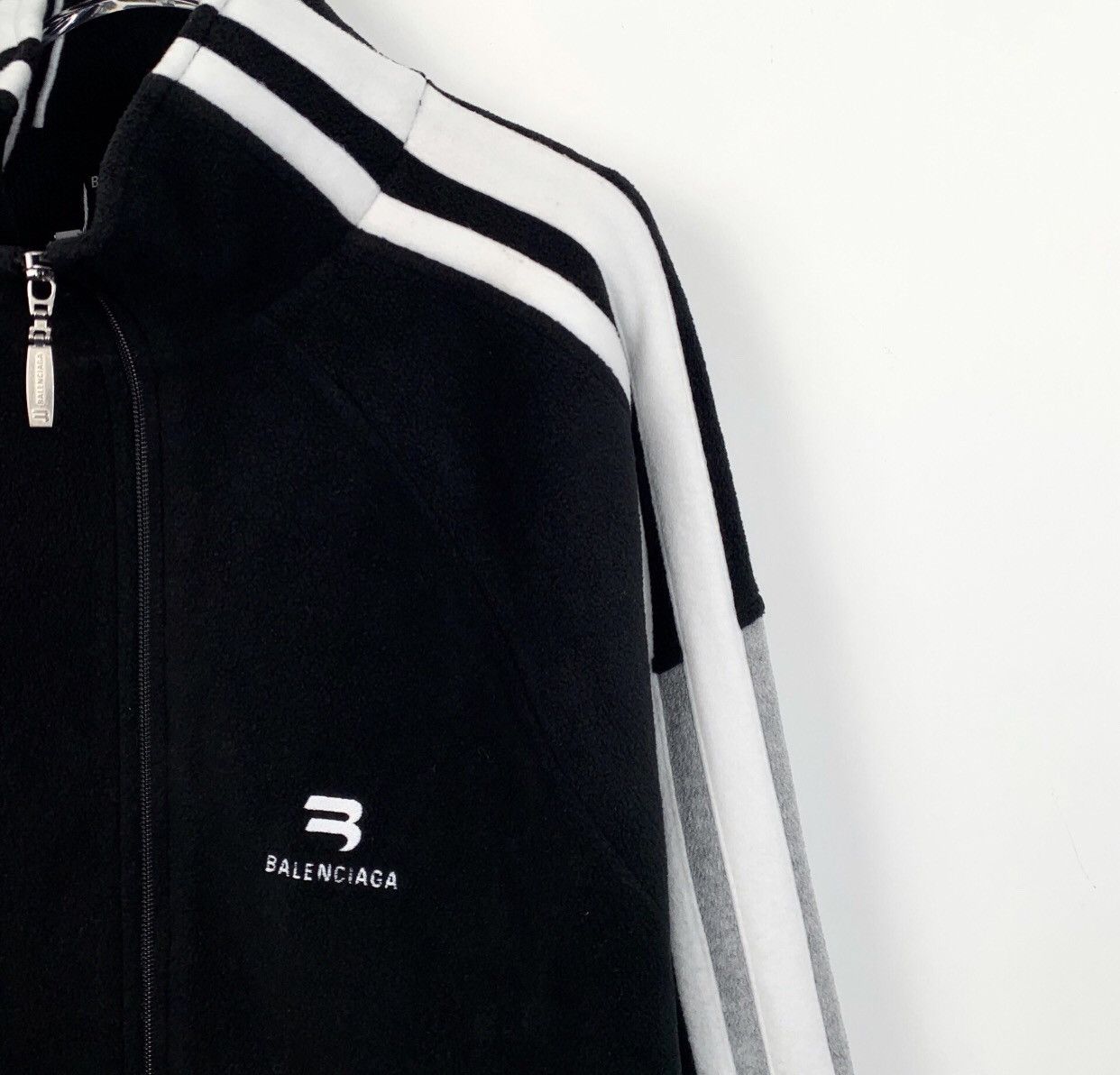 Balenciaga Balenciaga 22 black side striped logo collar zipper jacket Size US S / EU 44-46 / 1 - 4 Thumbnail