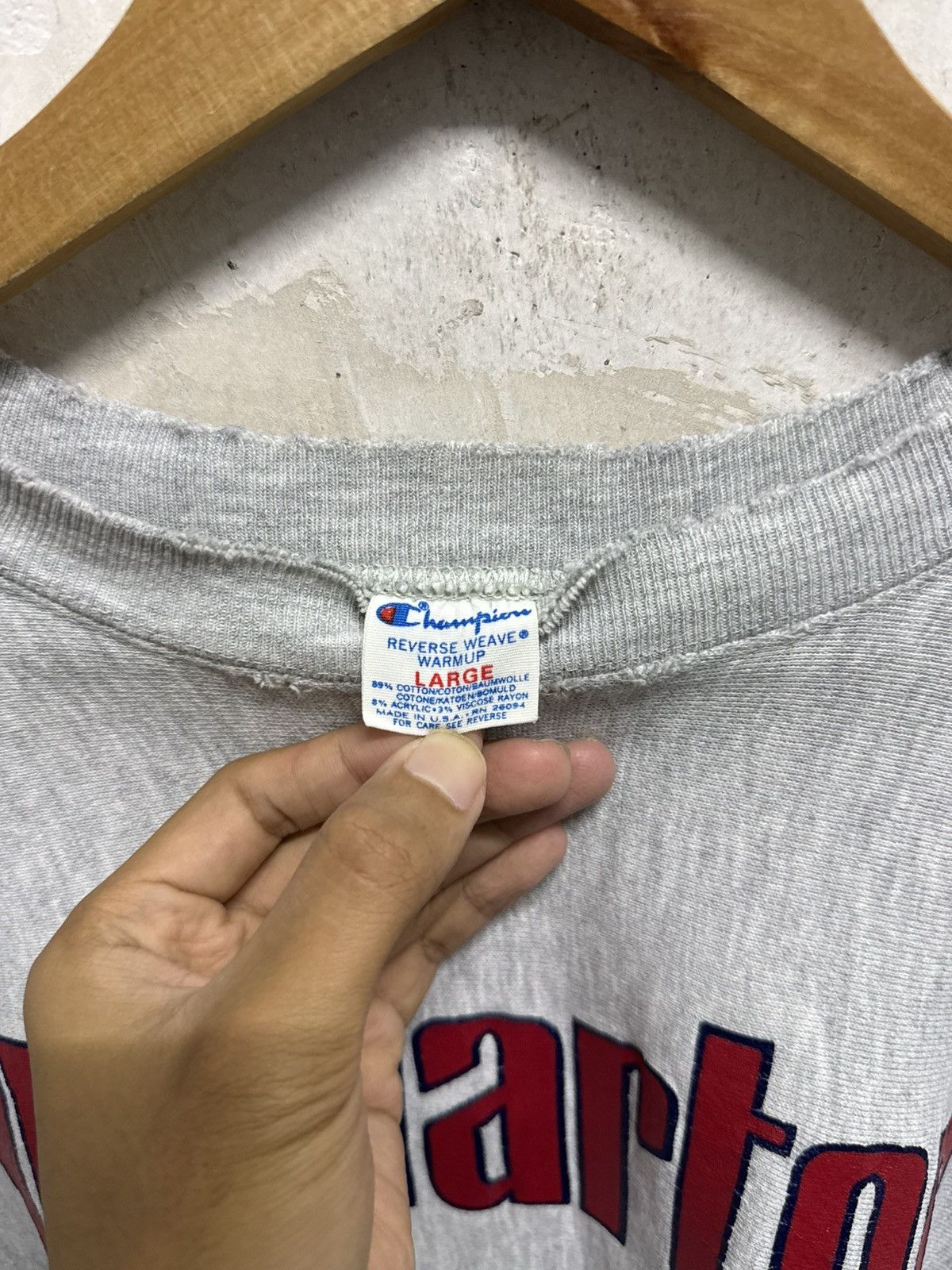 Champion Vintage 80s Champion Wharton Reverse Sweatshirt Size US L / EU 52-54 / 3 - 4 Thumbnail