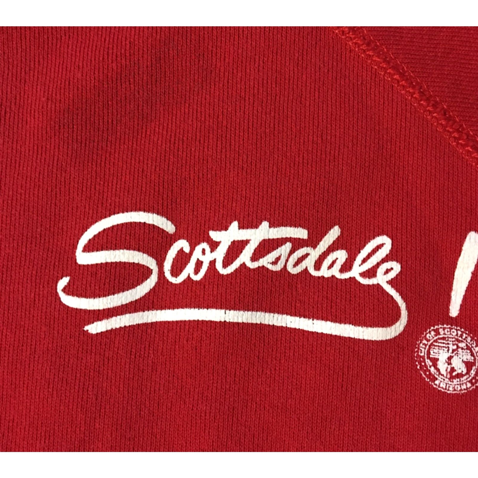 Hanes VINTAGE 80s Scottsdale Arizona Faded Sweatshirt S USA Bleach Track School PE Grunge Size US S / EU 44-46 / 1 - 2 Thumbnail