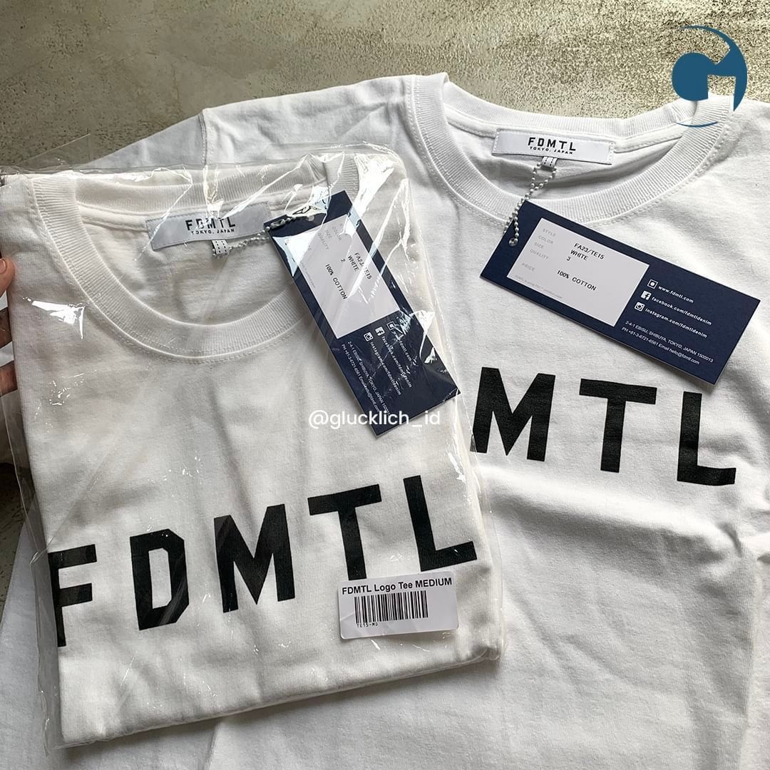 FDMTL FDMTL, Logo Indigo Tee 23SS in White Size US M / EU 48-50 / 2 - 5 Thumbnail