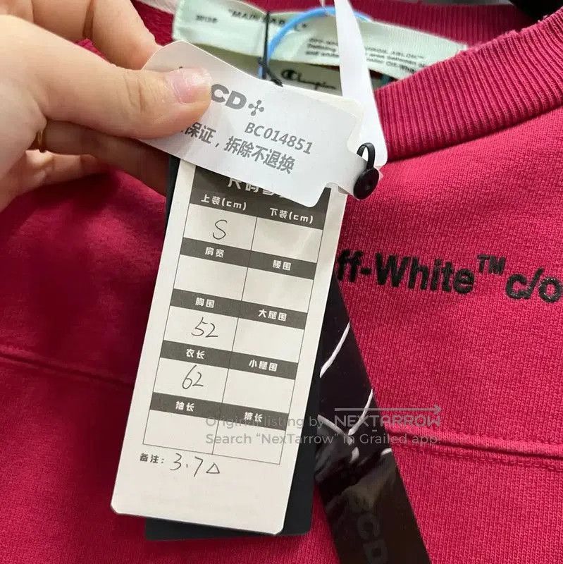 Off-White Off-White Red Long Sleeve Cropped Hoodie . Size S / US 4 / IT 40 - 5 Thumbnail