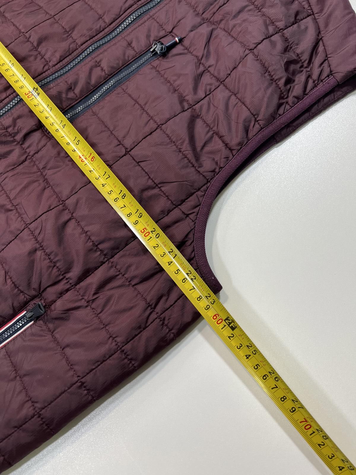 Tommy Hilfiger Tommy Hilfiger Quilted Men's Vest Burgundy Medium Size US M / EU 48-50 / 2 - 3 Thumbnail