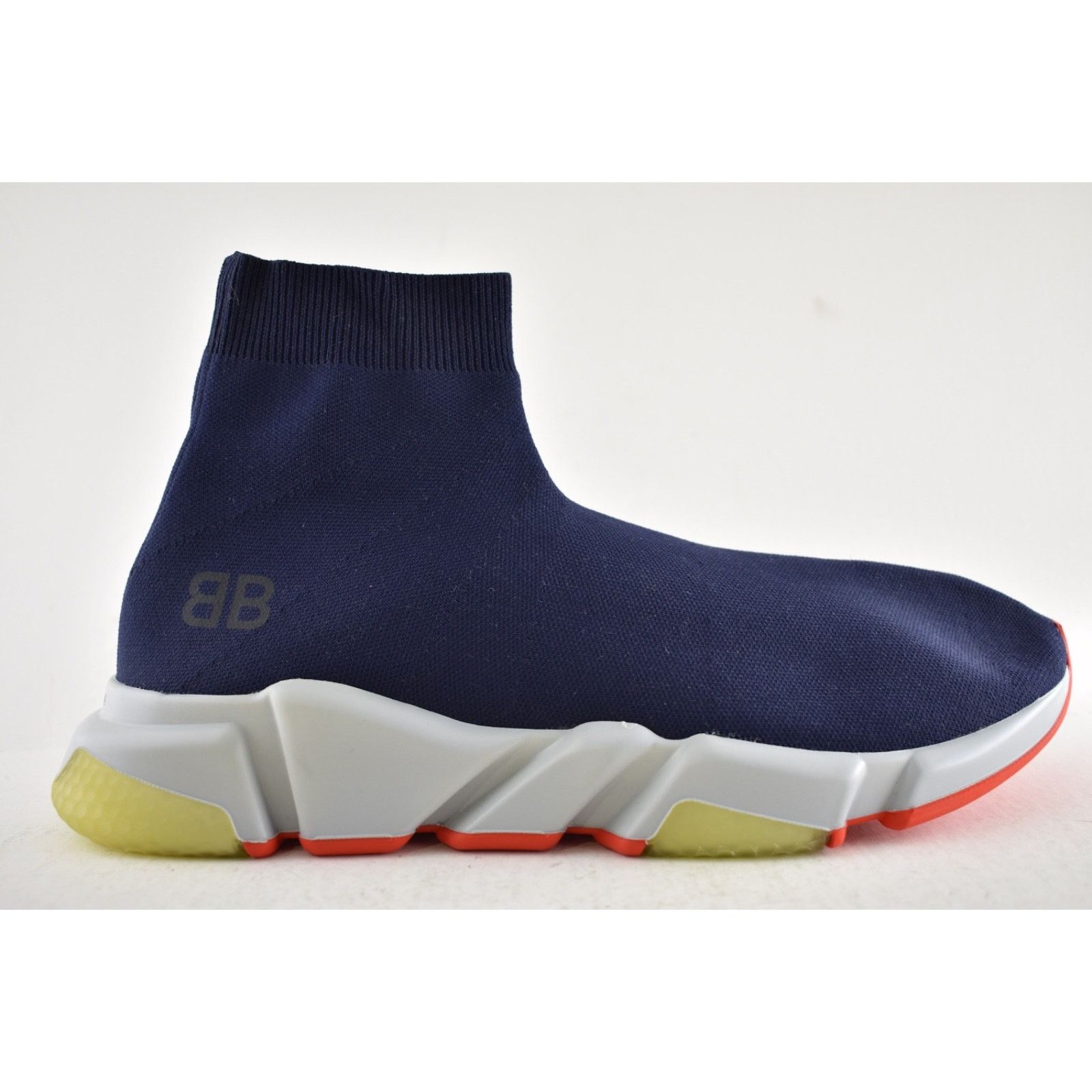 Balenciaga Balenciaga Mens Speed Sock Navy Grey BB Logo Sneaker 44 11 Size US 11 / EU 44 - 2 Thumbnail