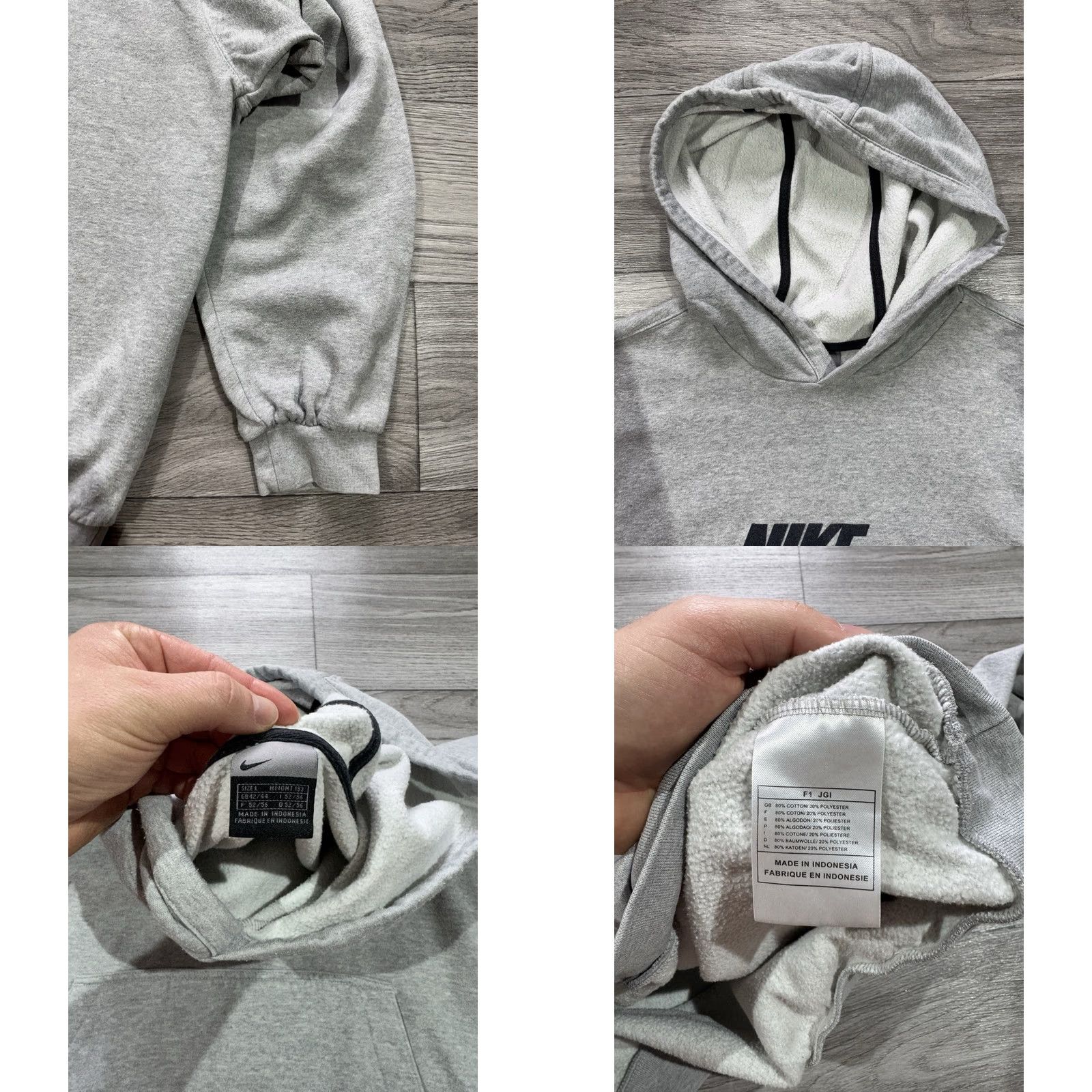 Nike VINTAGE Nike Hoodie Mens L Gray Logo Central 2000s Y2K Size L Size US L / EU 52-54 / 3 - 8 Thumbnail