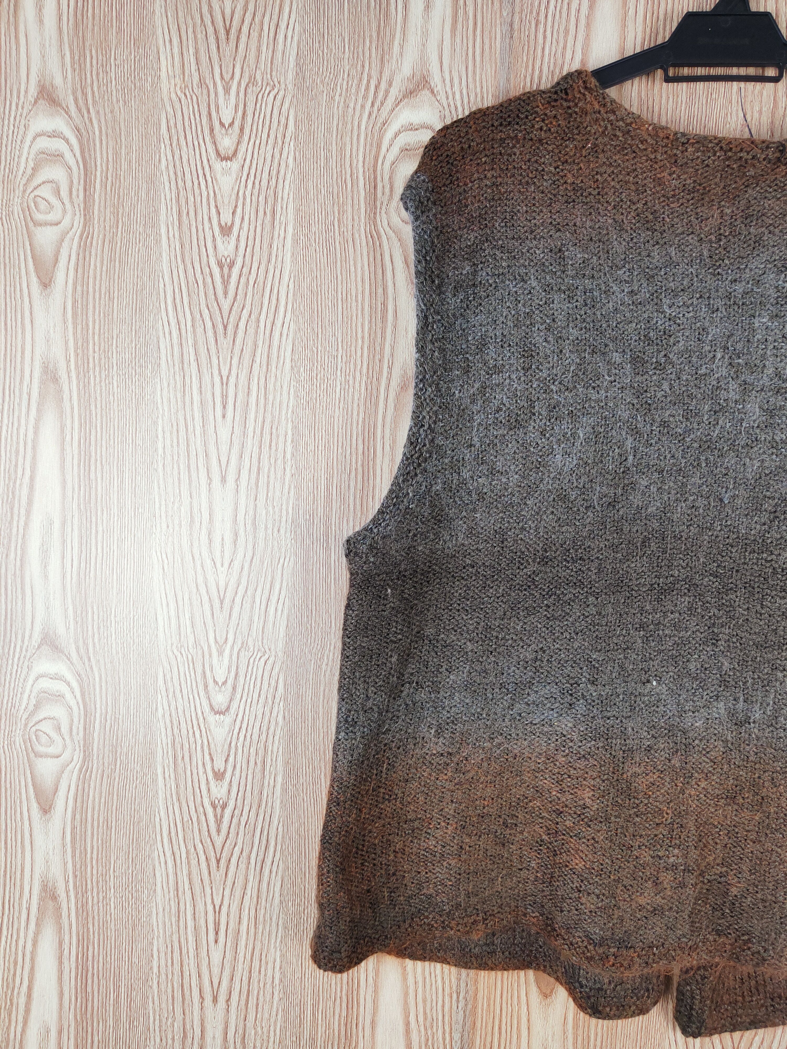 Japanese Brand Japanese Brand Dark Brown Knitwear Cardigan Vests #W161 Size L / US 10 / IT 46 - 8 Thumbnail