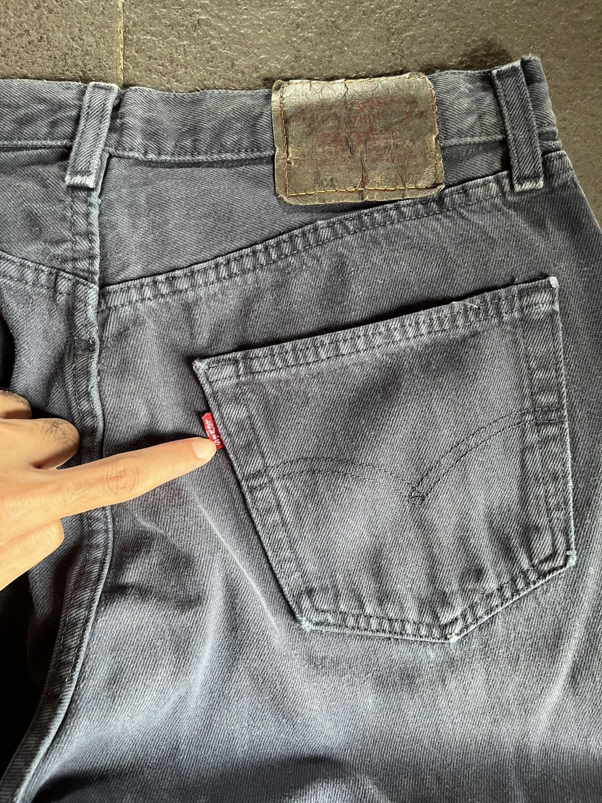 Levi's 34X32 Late 90’s Levi’s 501 Dye Black Distressed Faded Size US 32 / EU 48 - 9 Thumbnail
