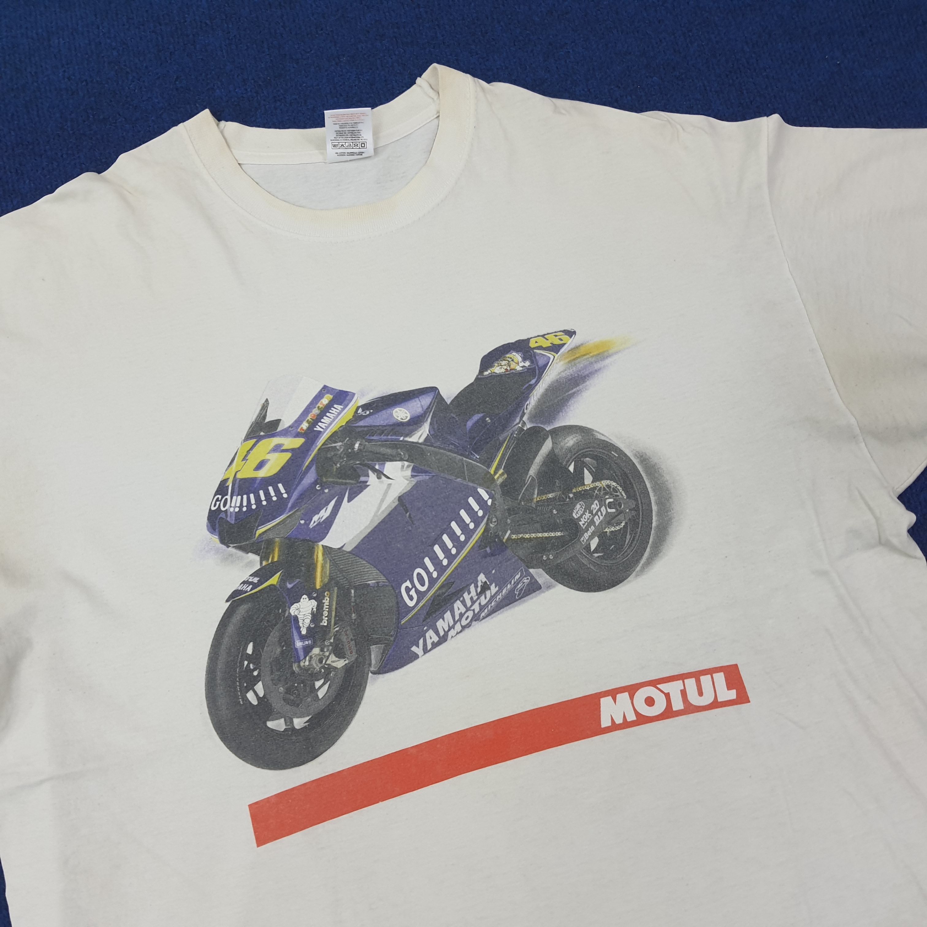 Other Vintage Yamaha 46 Valentino Rossi Moto GP Tshirt C239N66 Size US XL / EU 56 / 4 - 2 Thumbnail