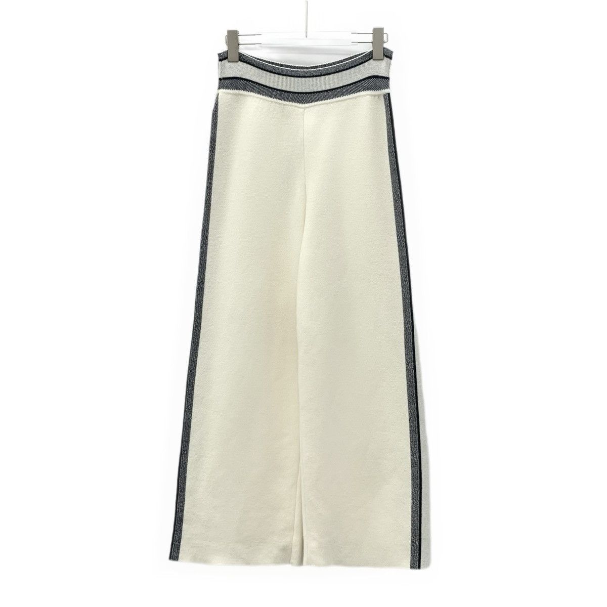 Dior Christian Dior Beige Striped Wide-Leg Casual Pants K26WX Size 25" / US 0 / IT 36 - 1 Thumbnail
