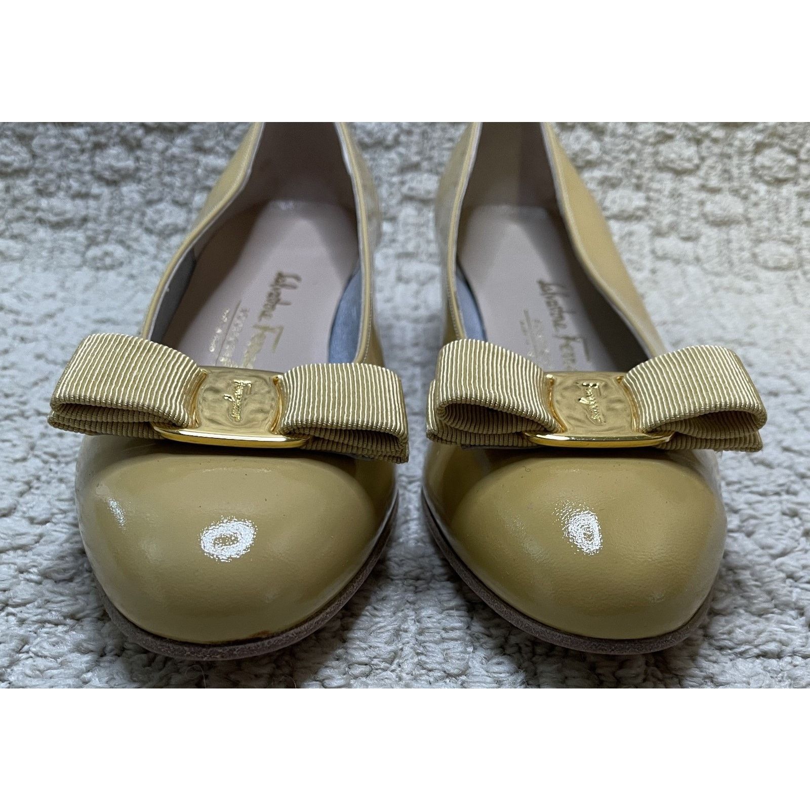 Salvatore Ferragamo Salvatore Ferragamo Pumps Womens 8 C Yellow Patent Leather Size US 8 / IT 38 - 7 Thumbnail