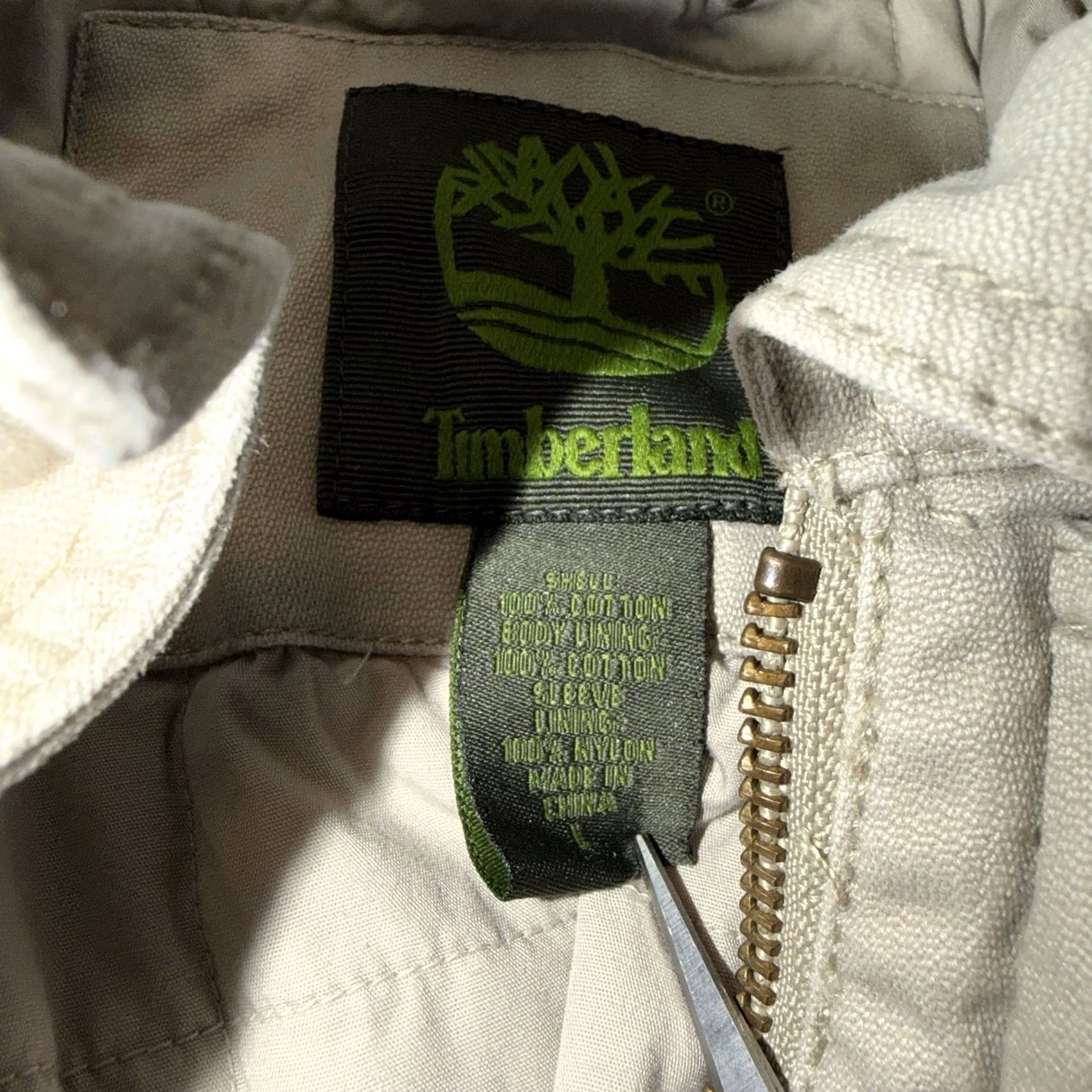 Timberland VINTAGE Timberland Work Jacket Canvas Men’s Large Embroidered Logo 90’s Beige L Mens Size US L / EU 52-54 / 3 - 5 Thumbnail