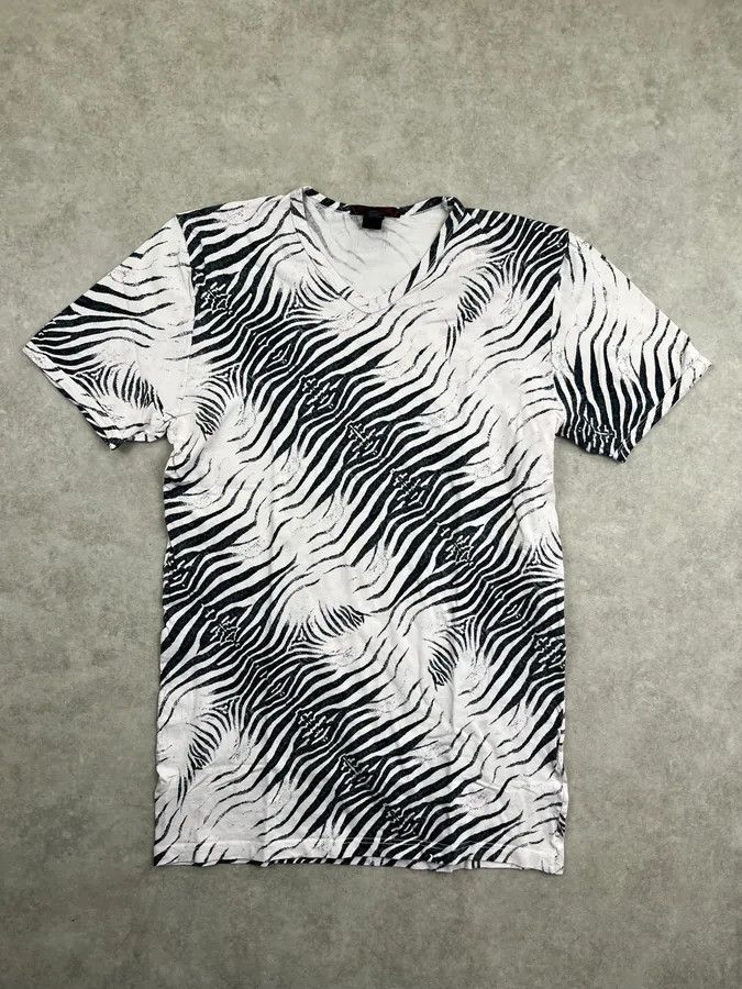Roberto Cavalli 2000s Roberto Cavalli Black & White Zebra T-Shirt Size US S / EU 44-46 / 1 - 3 Thumbnail