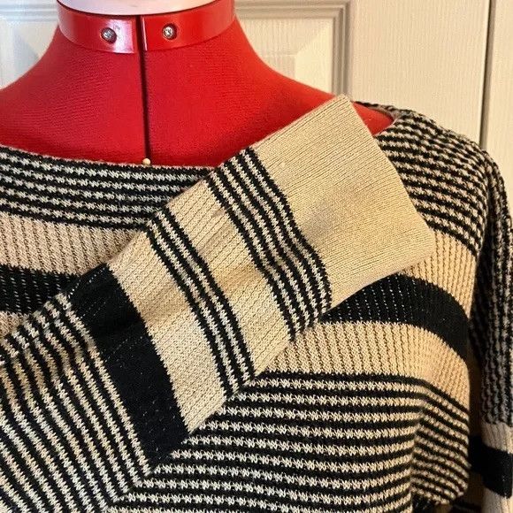 Lauren Ralph Lauren Lauren by Ralph Lauren Black & Tan Sweater L Size L / US 10 / IT 46 - 4 Thumbnail