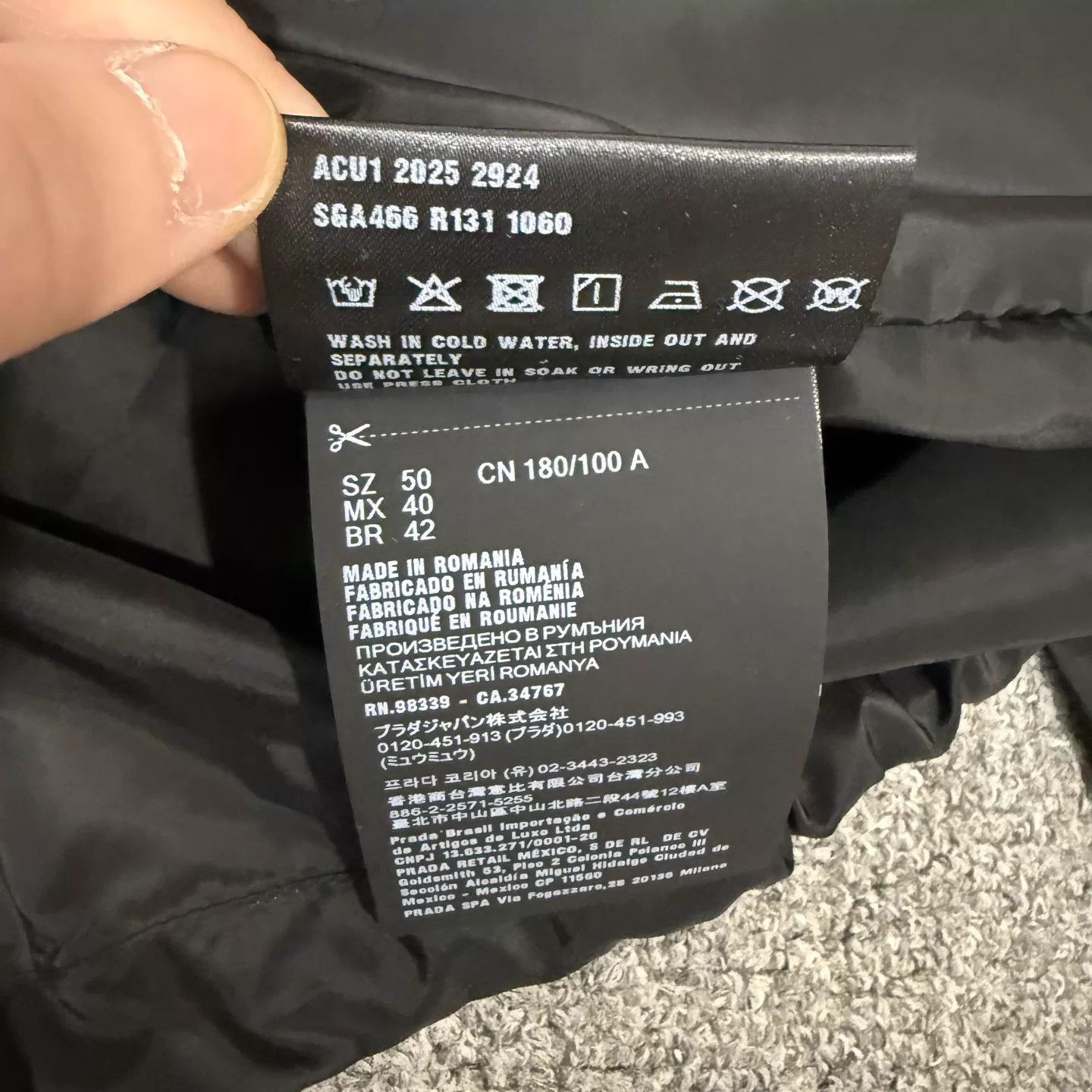 Prada Prada 26 New Black Triangle Logo Nylon Zip Jacket 50/52 Size US M / EU 48-50 / 2 - 5 Thumbnail