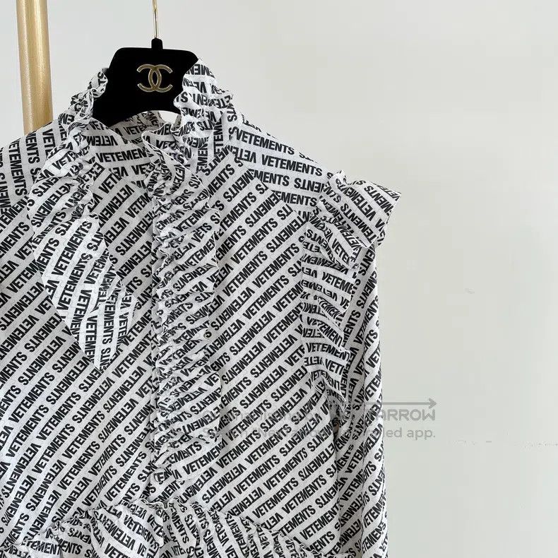 Vetements Vetements All-over Printed Logo Dress Size S / US 4 / IT 40 - 3 Thumbnail