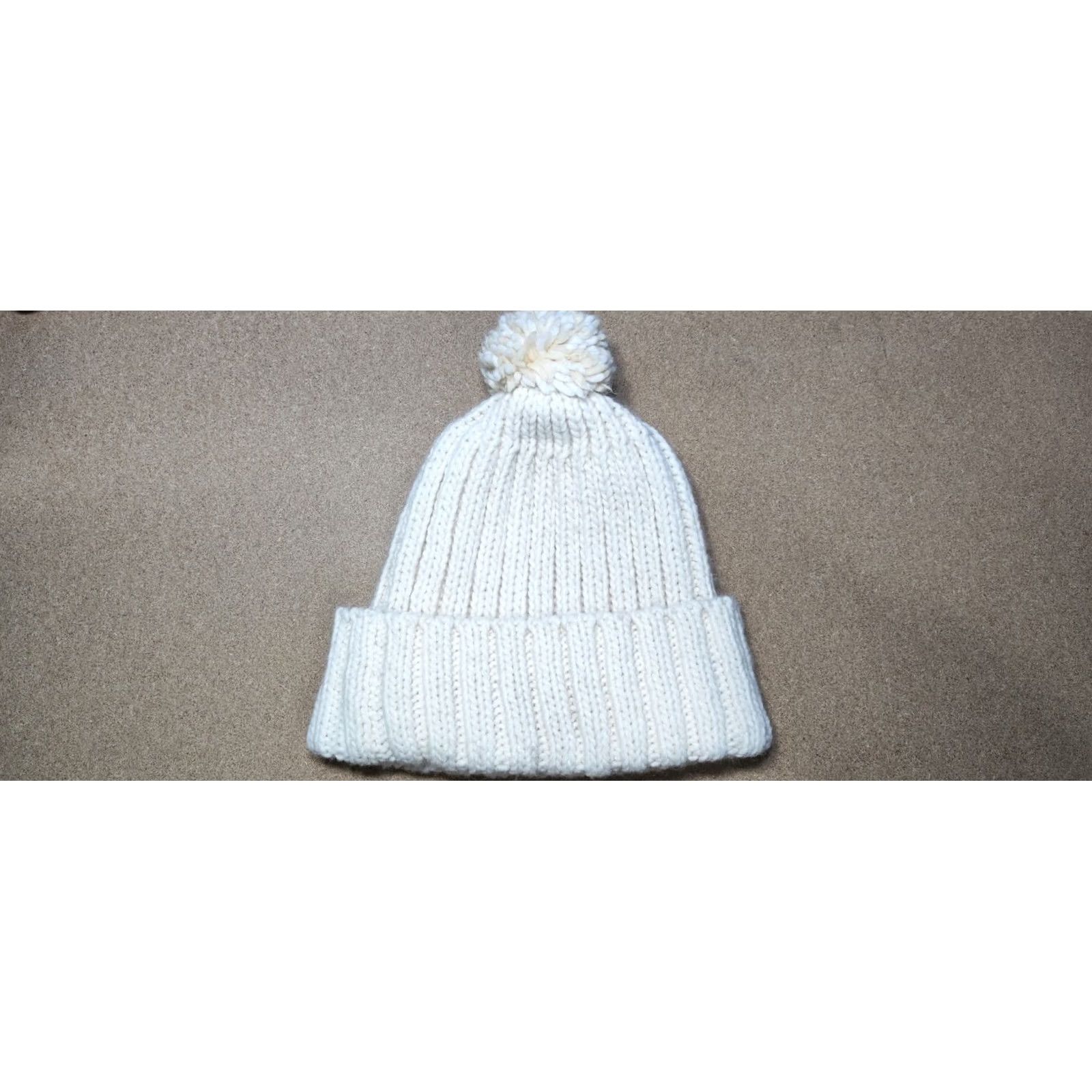 Napapijri Napapijri Beanie One Size White Wool Blend Knitted Pom Pom Norway Size ONE SIZE - 4 Thumbnail