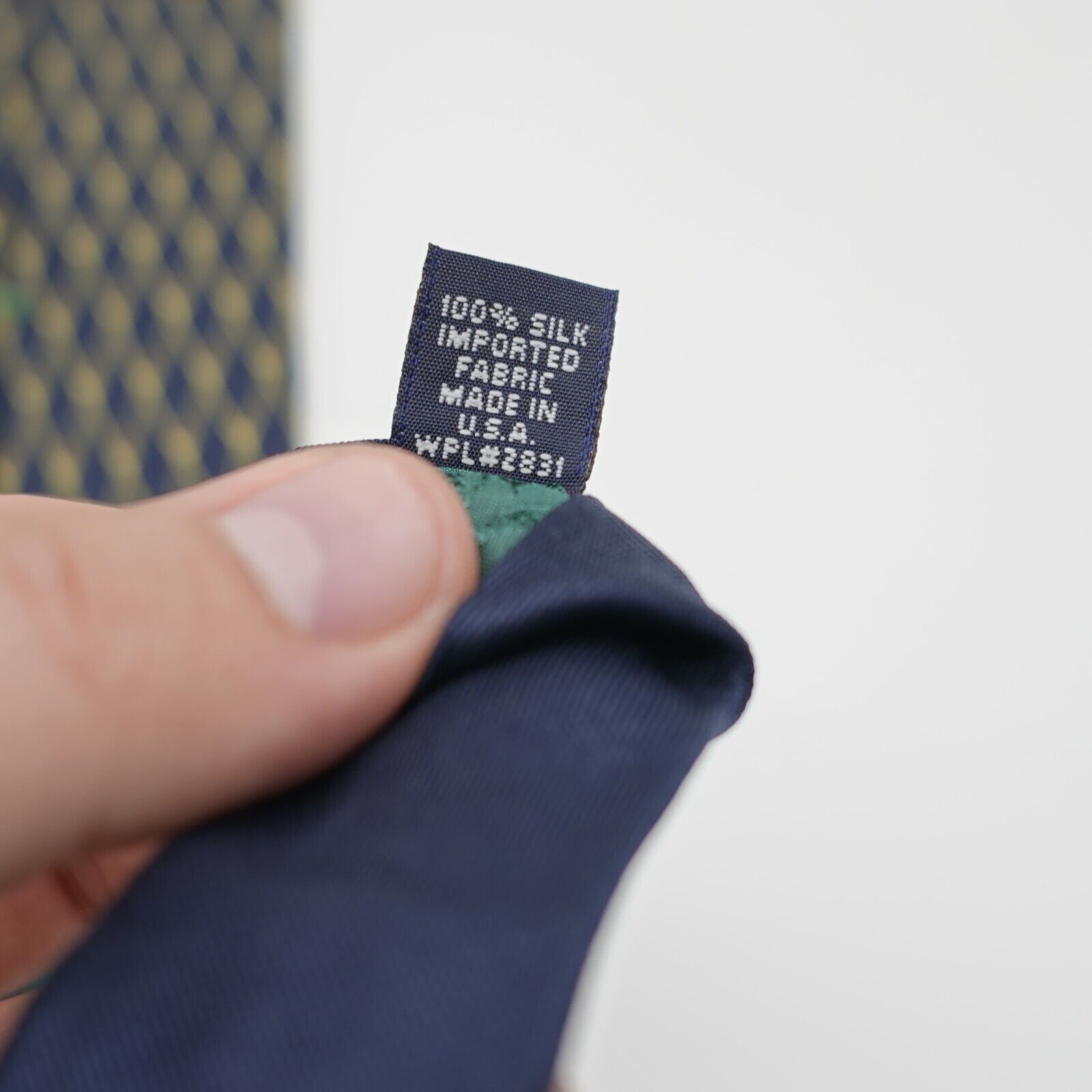 Tommy Hilfiger Vintage Tommy Hilfiger Blue Tan Woven Geometric Silk Tie Size ONE SIZE - 5 Thumbnail
