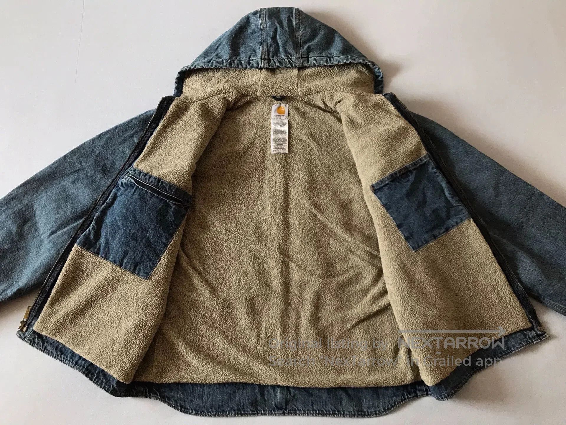 Carhartt Carhartt J239 Denim Hooded Jacket. Size US XL / EU 56 / 4 - 3 Thumbnail