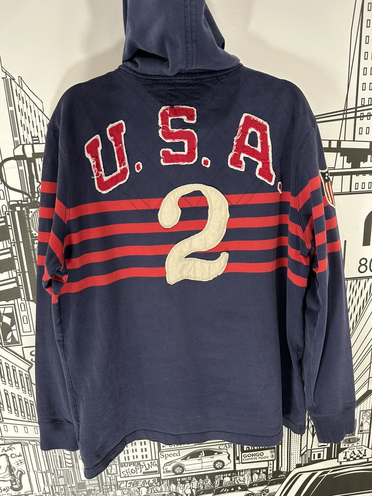 Rugby Ralph Lauren Rugby Ralph Lauren Big Kicker USA Rugby Hoodie Navy L Size US L / EU 52-54 / 3 - 3 Thumbnail