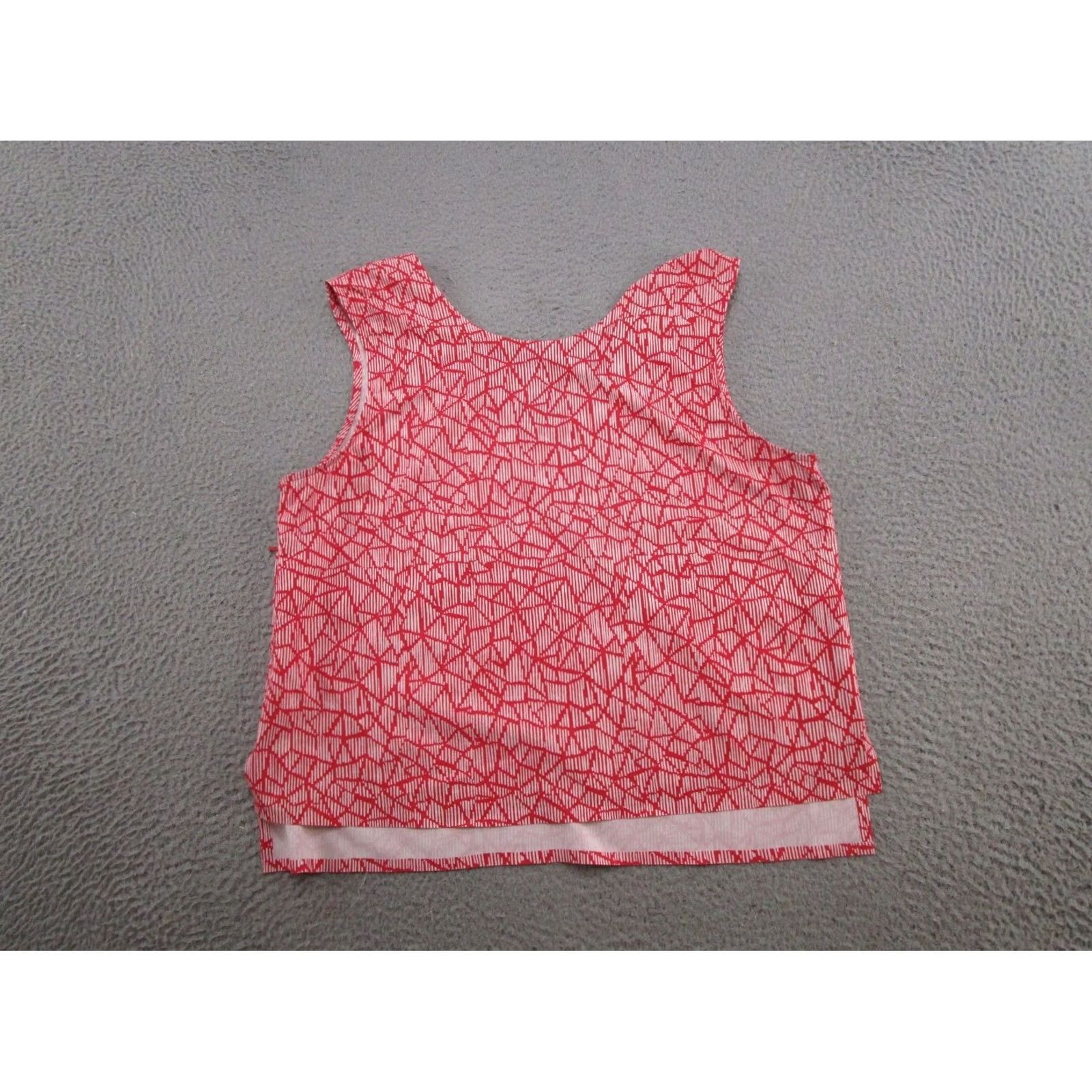 Vintage Title Nine Womens Sleeveless V Neck Zip Pocket Top L Red Polyester Golf Tennis Shirt VINTAGE? Size L / US 10 / IT 46 - 5 Thumbnail