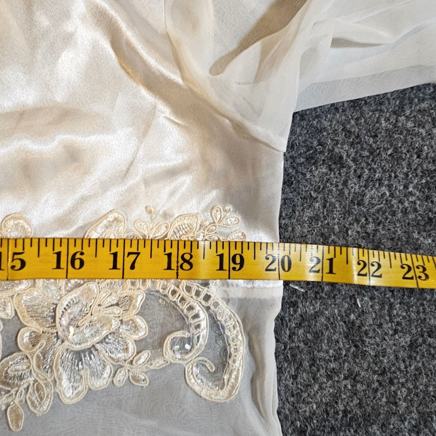 Vintage Cacique Nightgown Women Small White Satin Sheer Lace Bridal Y2K Vintage Shirt Dress Womens Lingerie 90s Theatre Size ONE SIZE - 7 Thumbnail