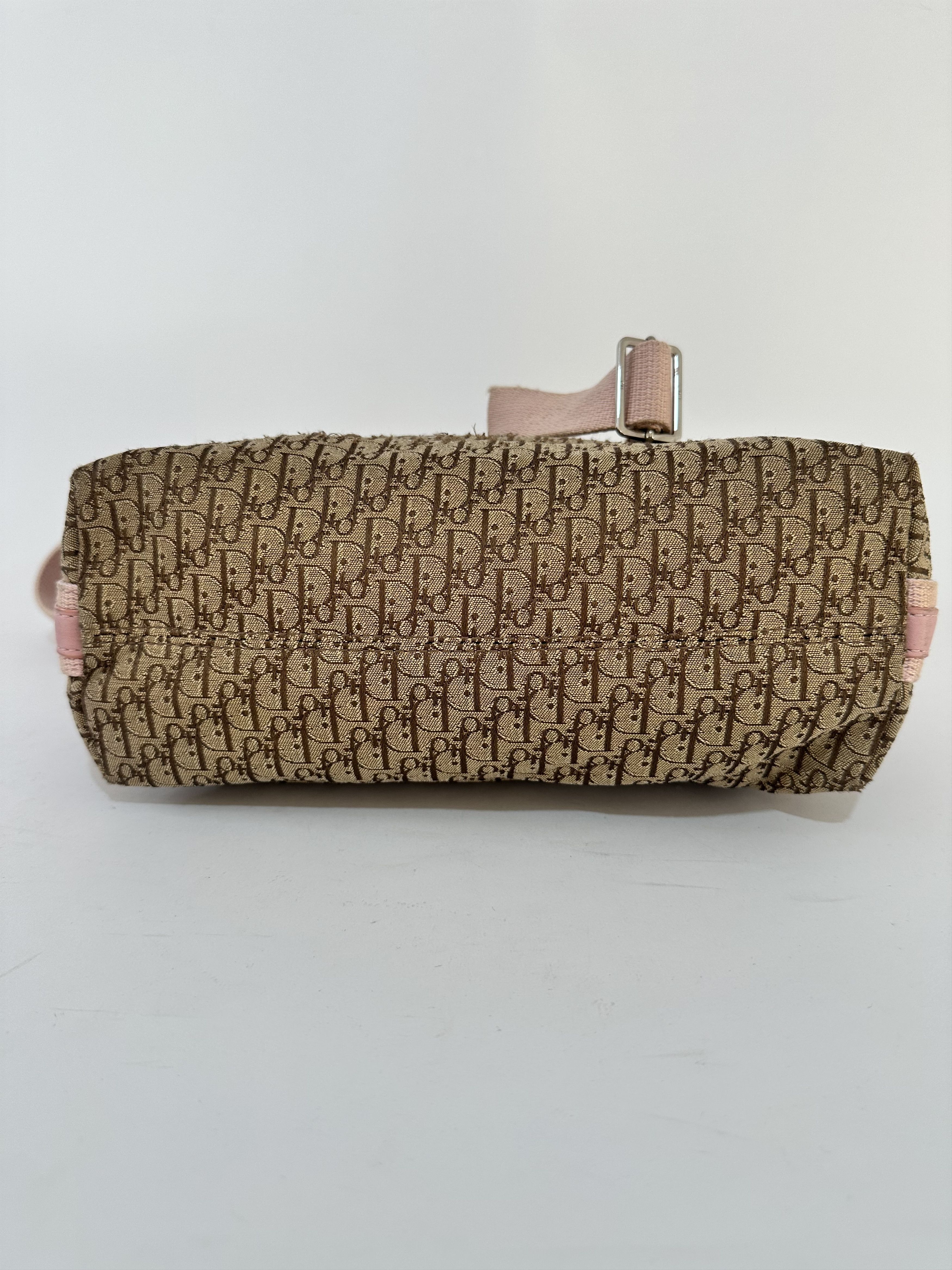Dior Dior Brown Oblique Canvas Crossbody Bag Pink Beige Size ONE SIZE - 4 Thumbnail