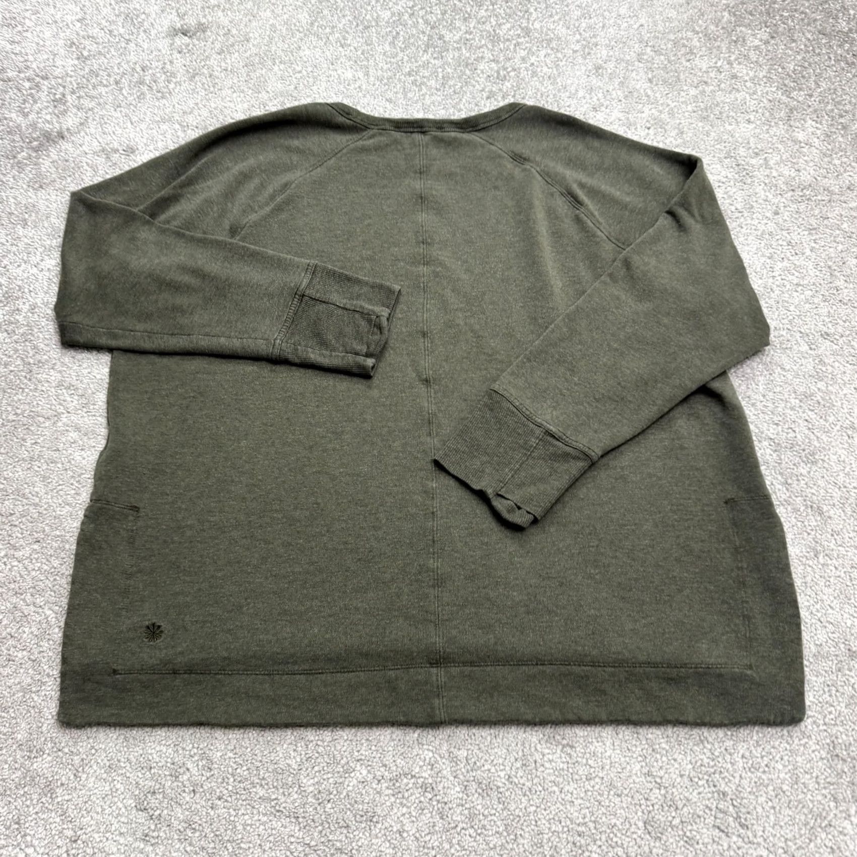 Athleta Athleta Coaster Luxe Recover Pullover Sweatshirt Womens XL Olive Green Fleece Size XL / US 12-14 / IT 48-50 - 2 Thumbnail