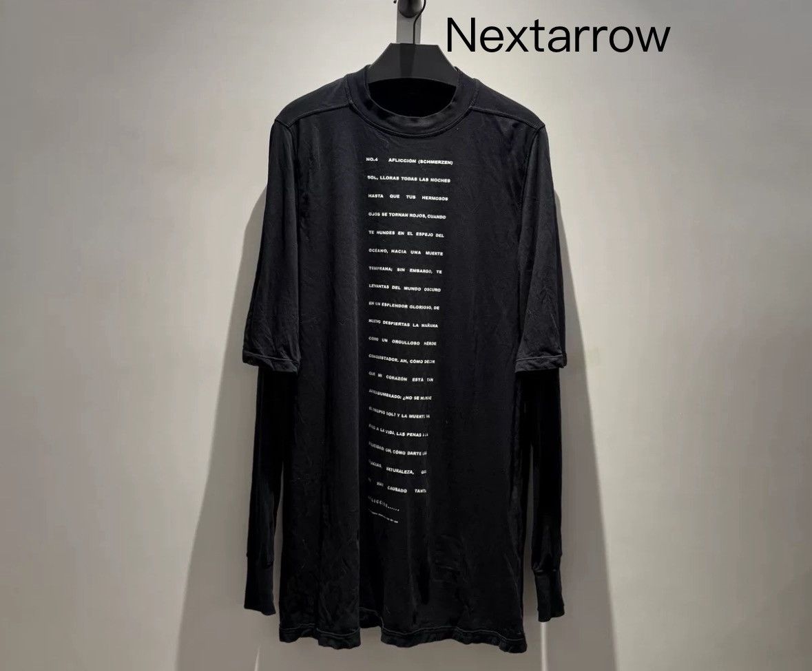 Rick Owens Rick owens drkshdw double line slogan long sleeved shirt Size US XS / EU 42 / 0 - 1 Thumbnail