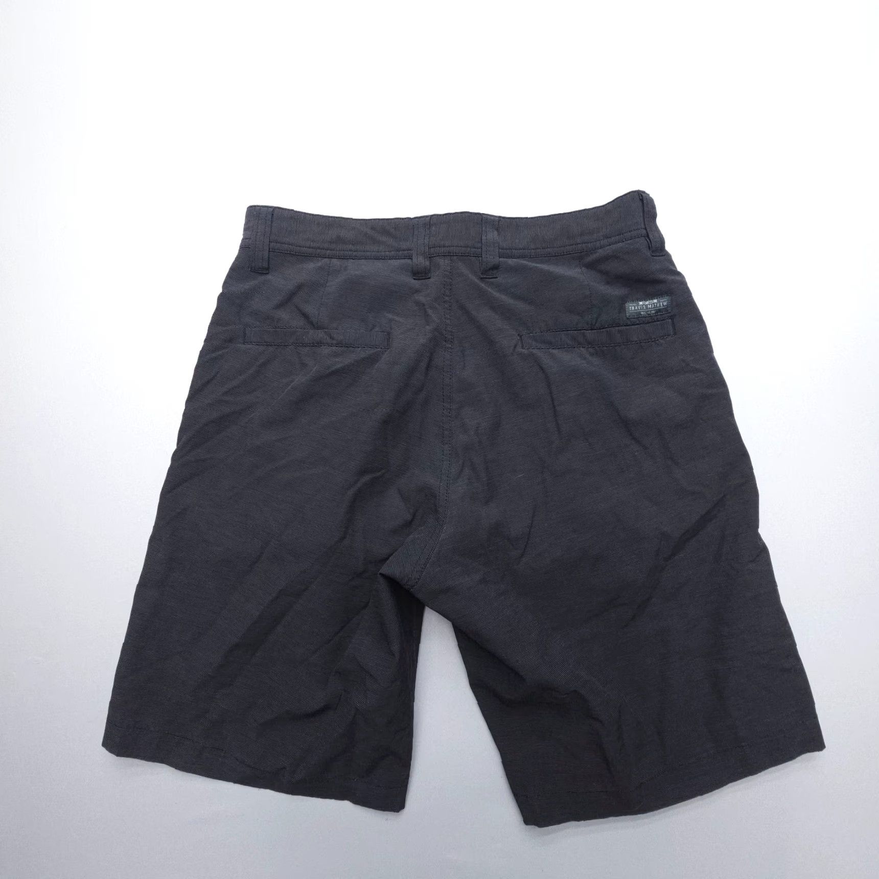 TravisMathew Travis Mathew Chino Shorts Mens 30 x 9 Black / Gray Stretch Light Golf Hybrid Shirt? Size US 30 / EU 46 - 2 Thumbnail