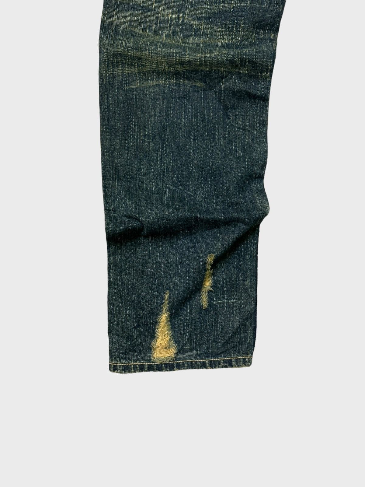 Tornado Mart Made in Japan Osaka Big Train Distressed Denim Jeans Size US 29 - 15 Thumbnail