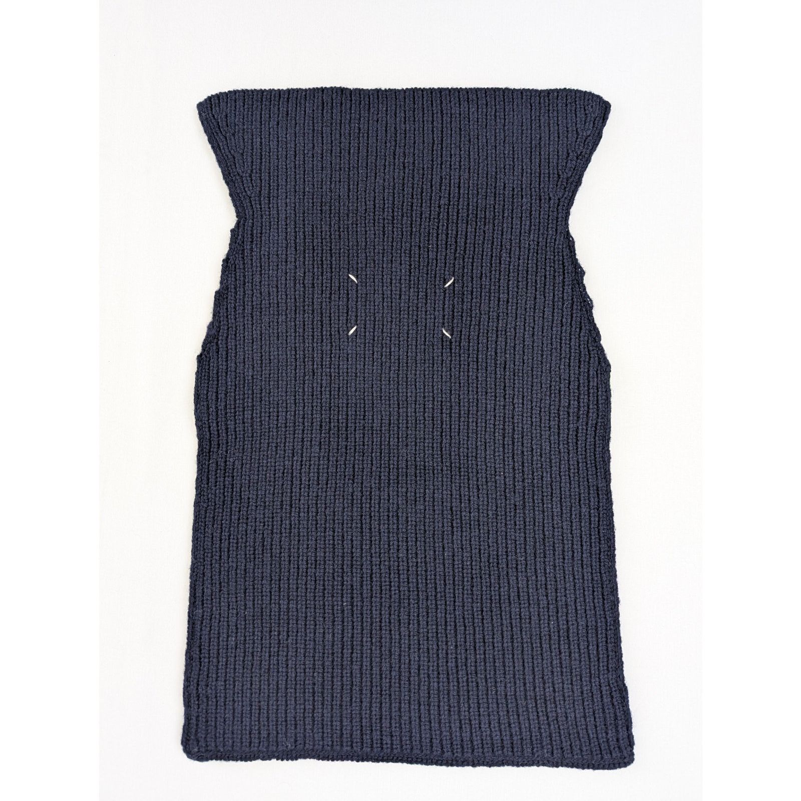Maison Margiela o1rshd1 Size: M / Ribbed Balaclava Scarf in Navy Blue Size ONE SIZE - 5 Thumbnail