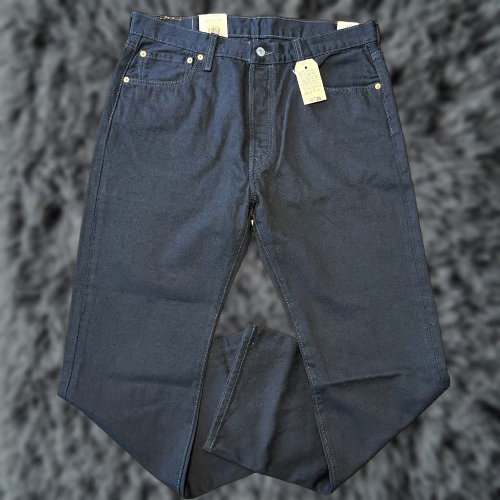 Levi's Levi's 501 Regular Button Fly Straight Jeans Men’s Size 35X30 Black New with Tags Size US 35 - 1 Thumbnail