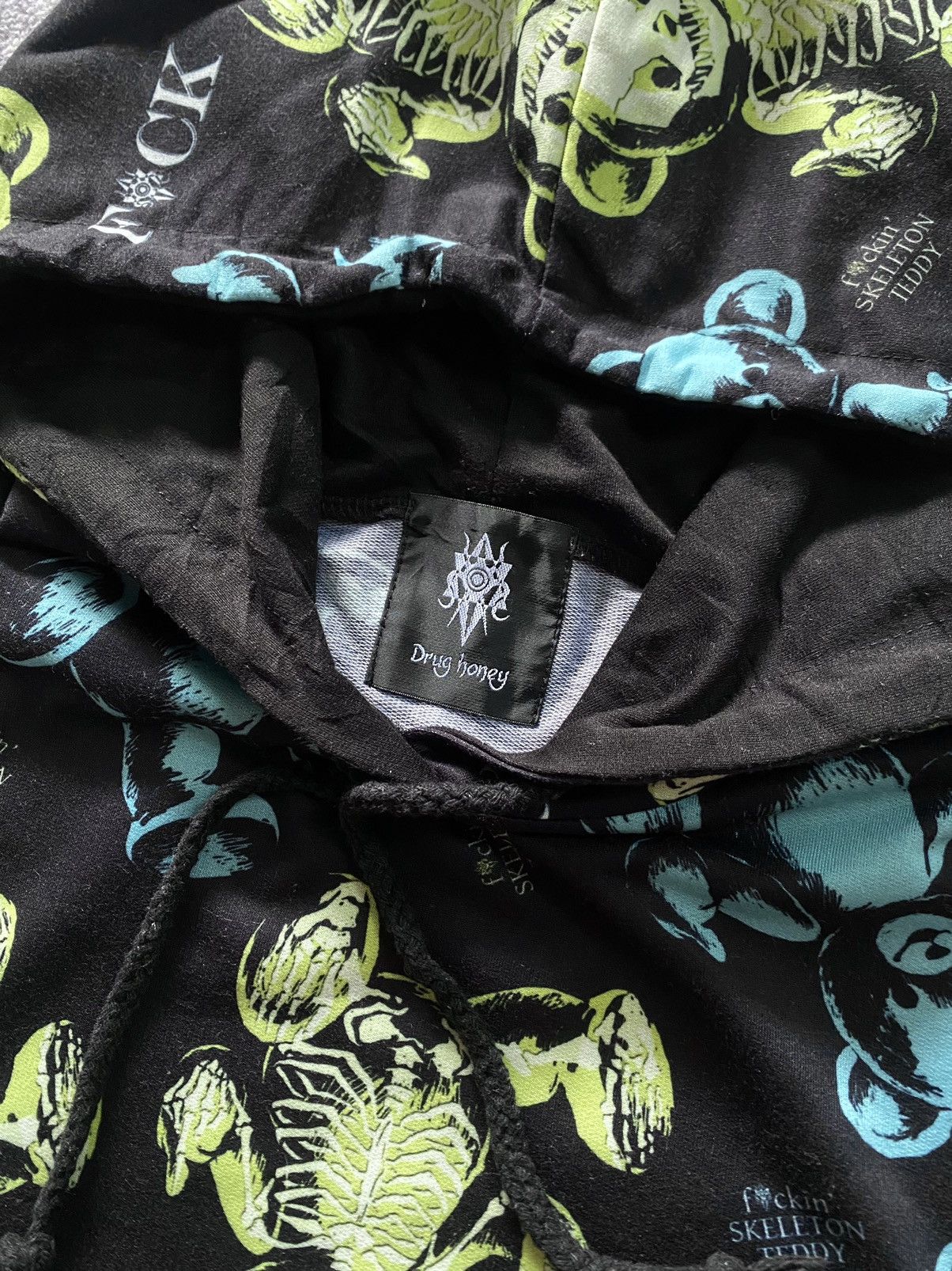 Hysteric Glamour × If Six Was Nine × Japanese Brand Japanes Drug Honey Skeleton Teddy Hoodie Size US L / EU 52-54 / 3 - 4 Thumbnail