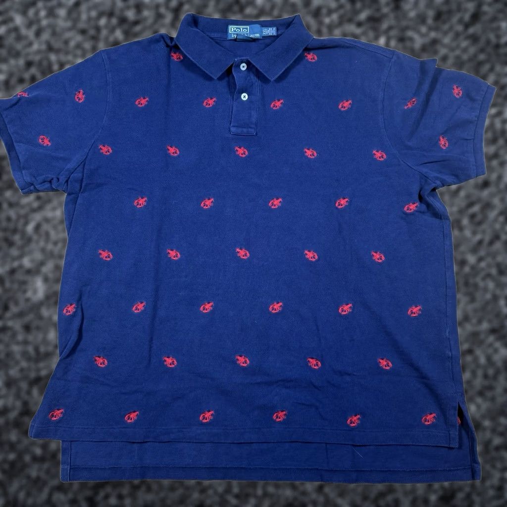 Ralph Lauren VINTAGE Polo Ralph Lauren Shirt Mens XXL Blue Lobster Print AOP 90’s Y2K Size US XXL / EU 58 / 5 - 1 Thumbnail
