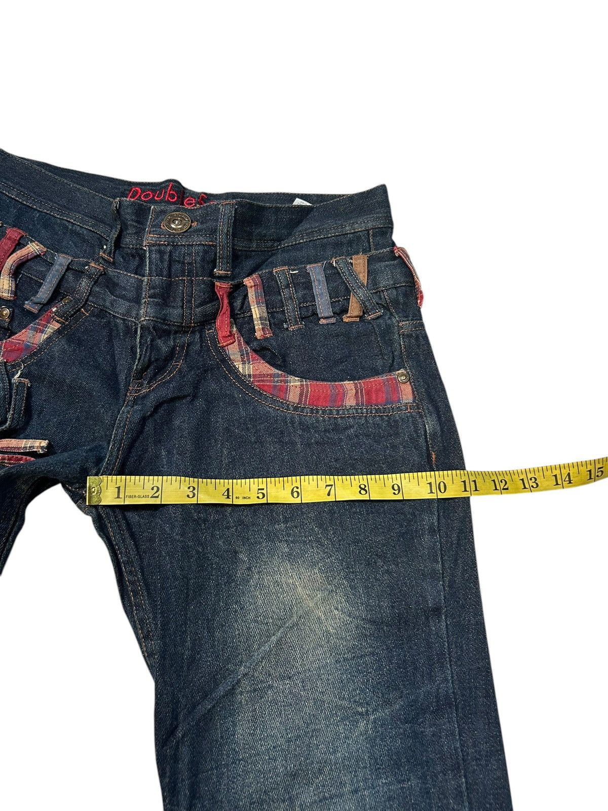 Japanese Brand × Kapital × Vintage Double Waist Doublefocus Japanese Punk Denim Jeans Size US 30 / EU 46 - 15 Thumbnail