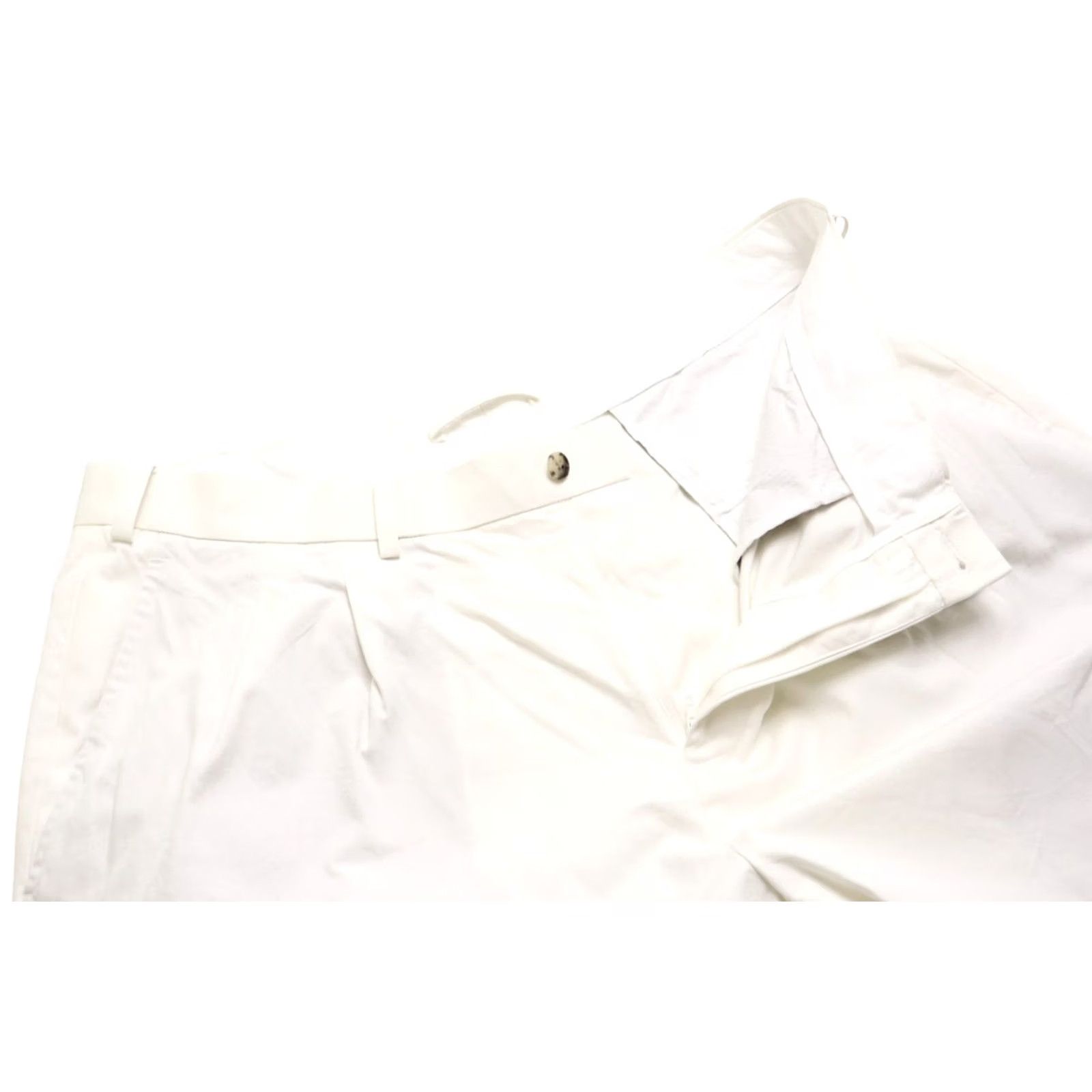 Suitsupply SUITSUPPLY Bosa Shorts Men's UK 38 Pleated Cotton White Size US 38 / EU 54 - 4 Thumbnail